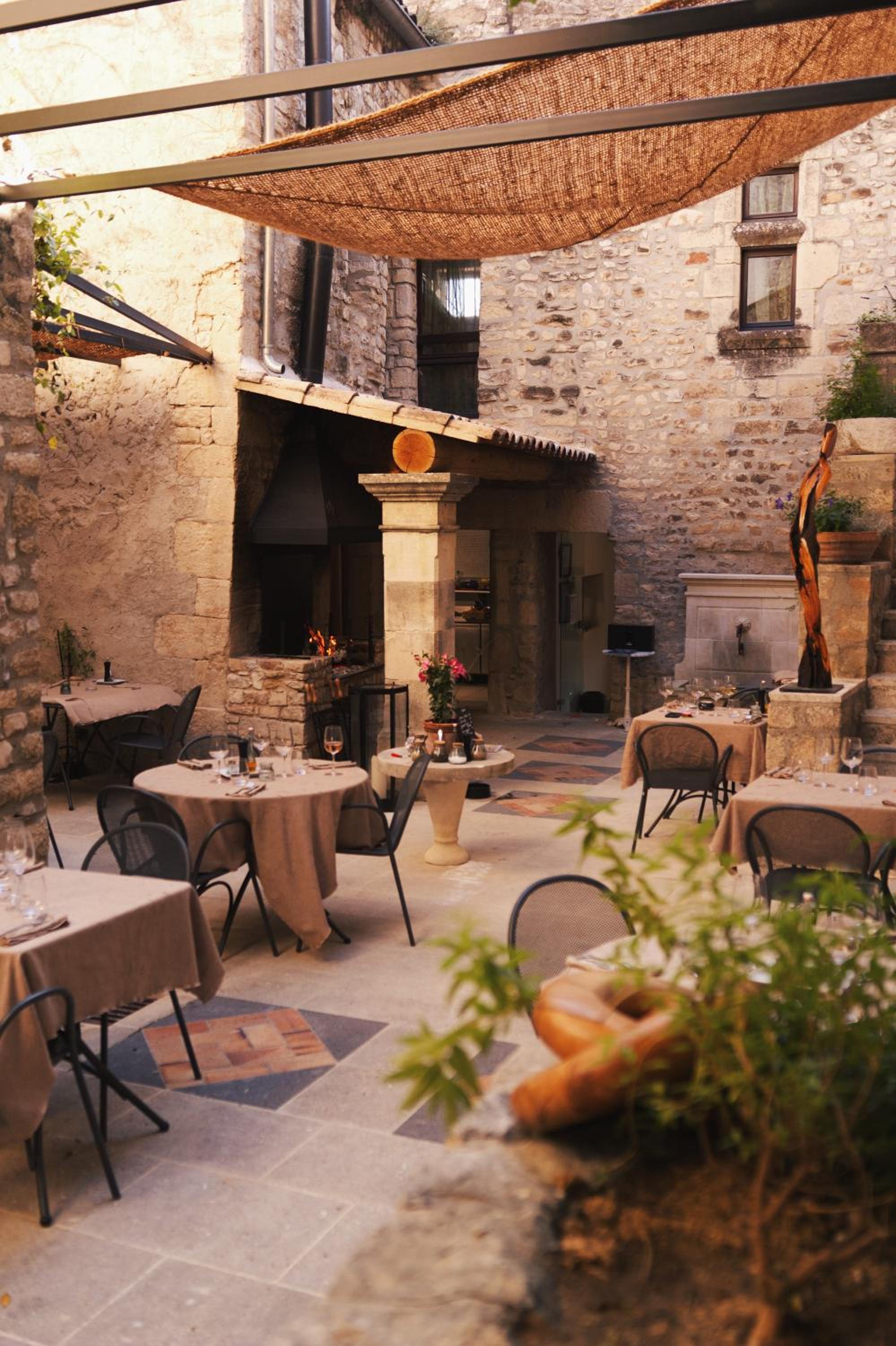 outdoor BBQ area