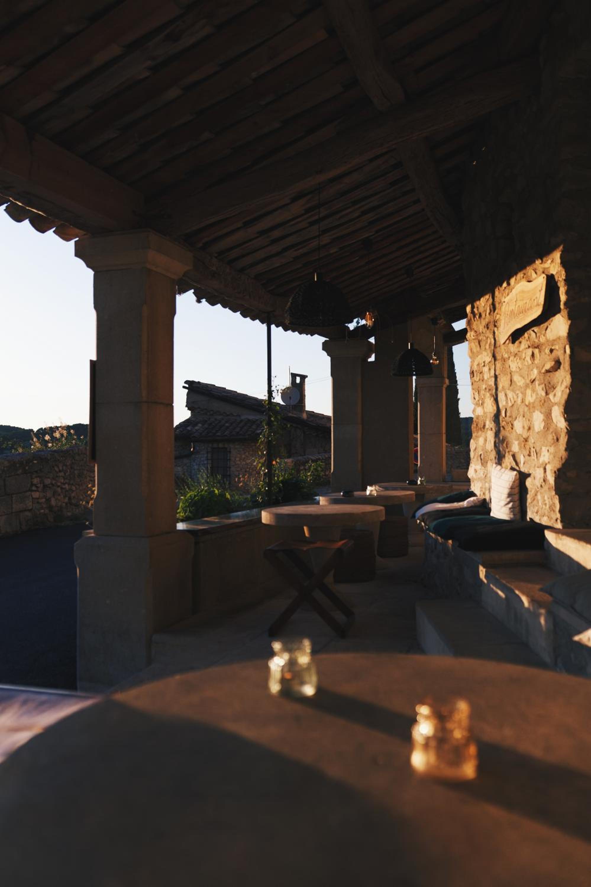 outdoor BBQ area