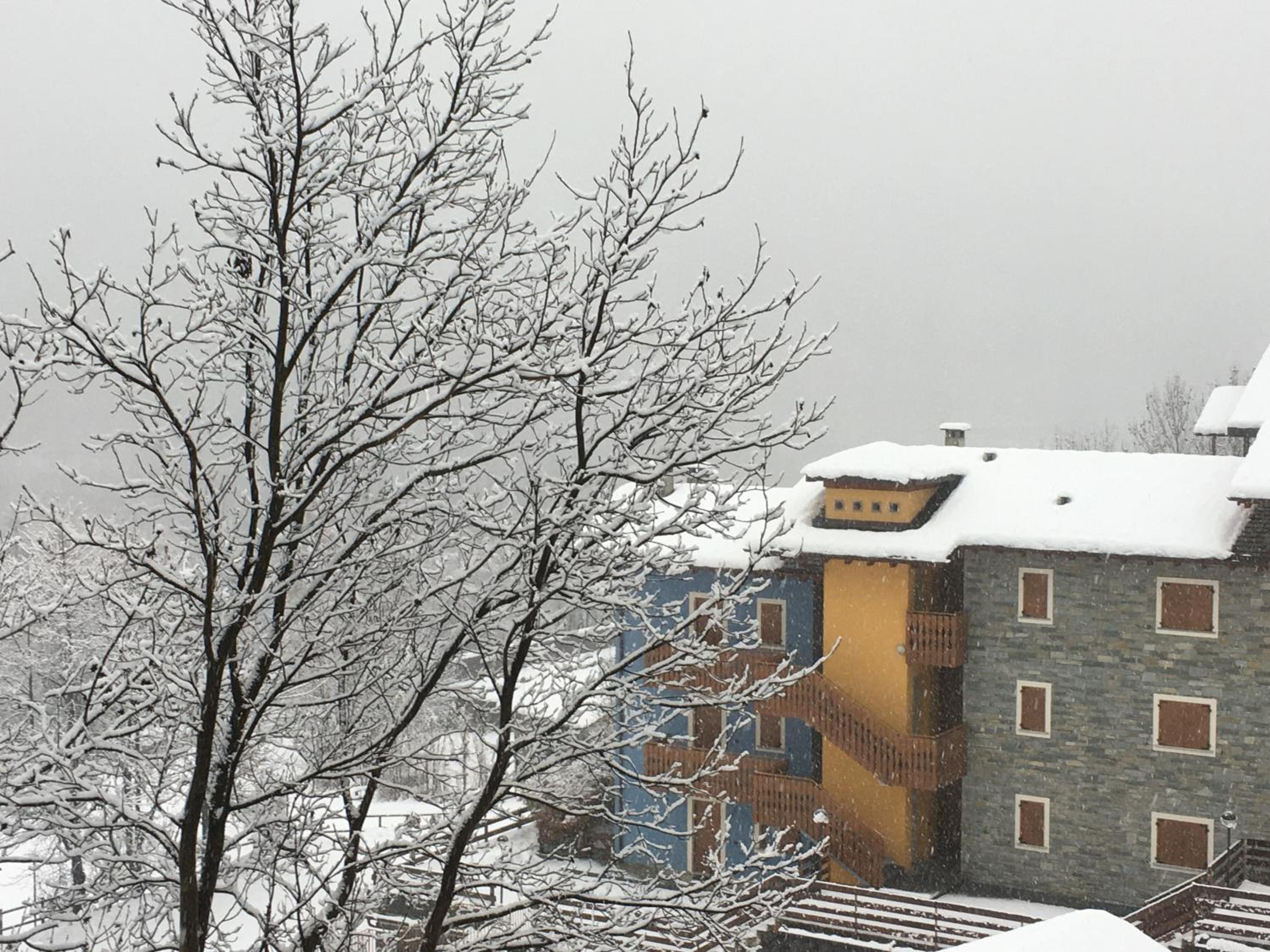 Snowboard in Valmalenco view 2