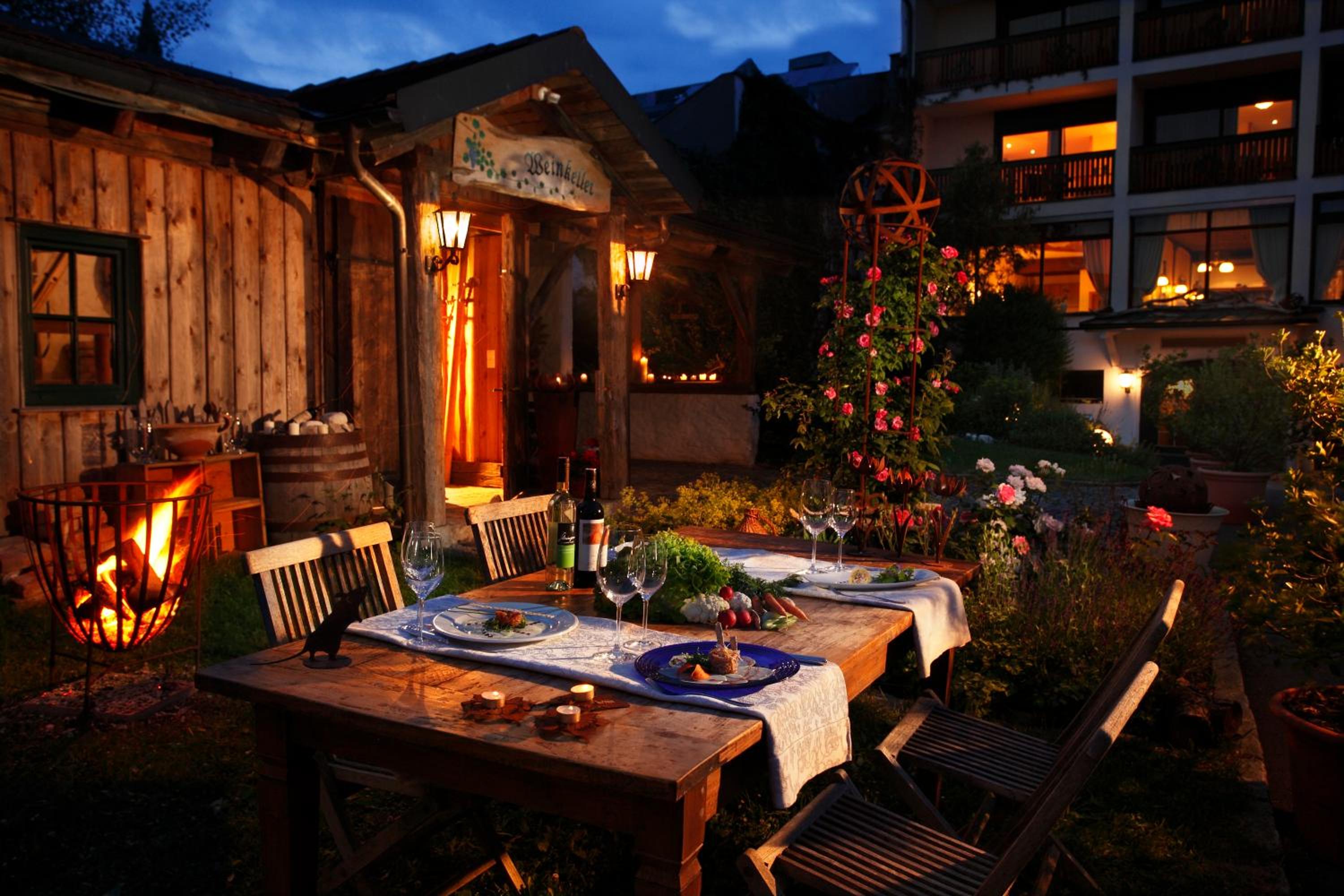 outdoor BBQ area