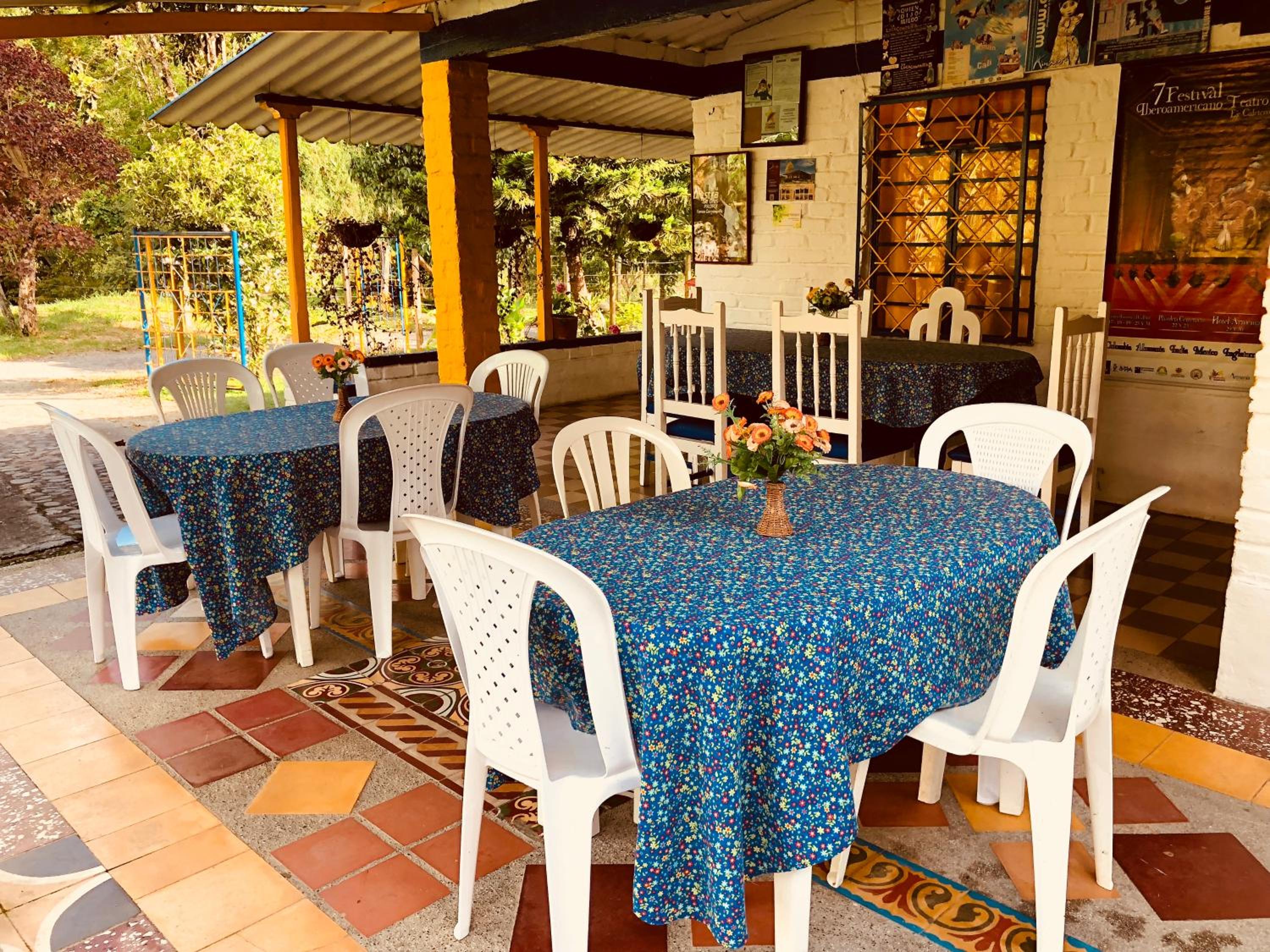 outdoor BBQ area