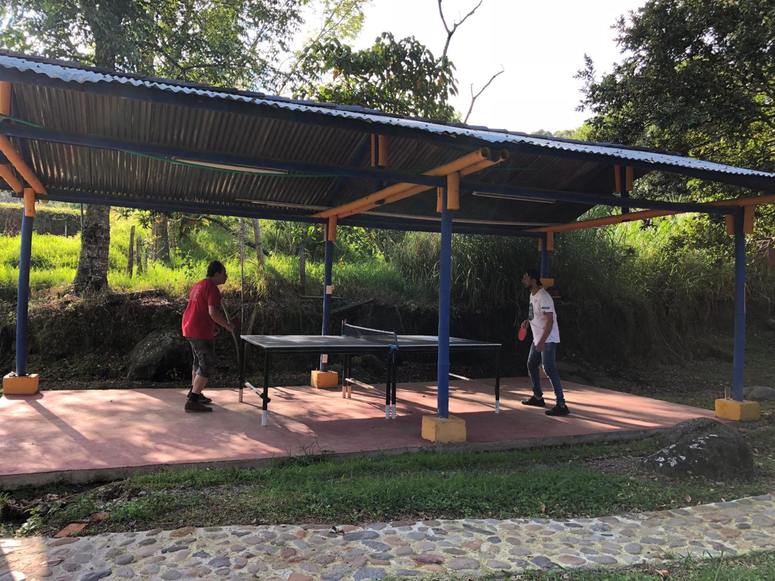 outdoor BBQ area