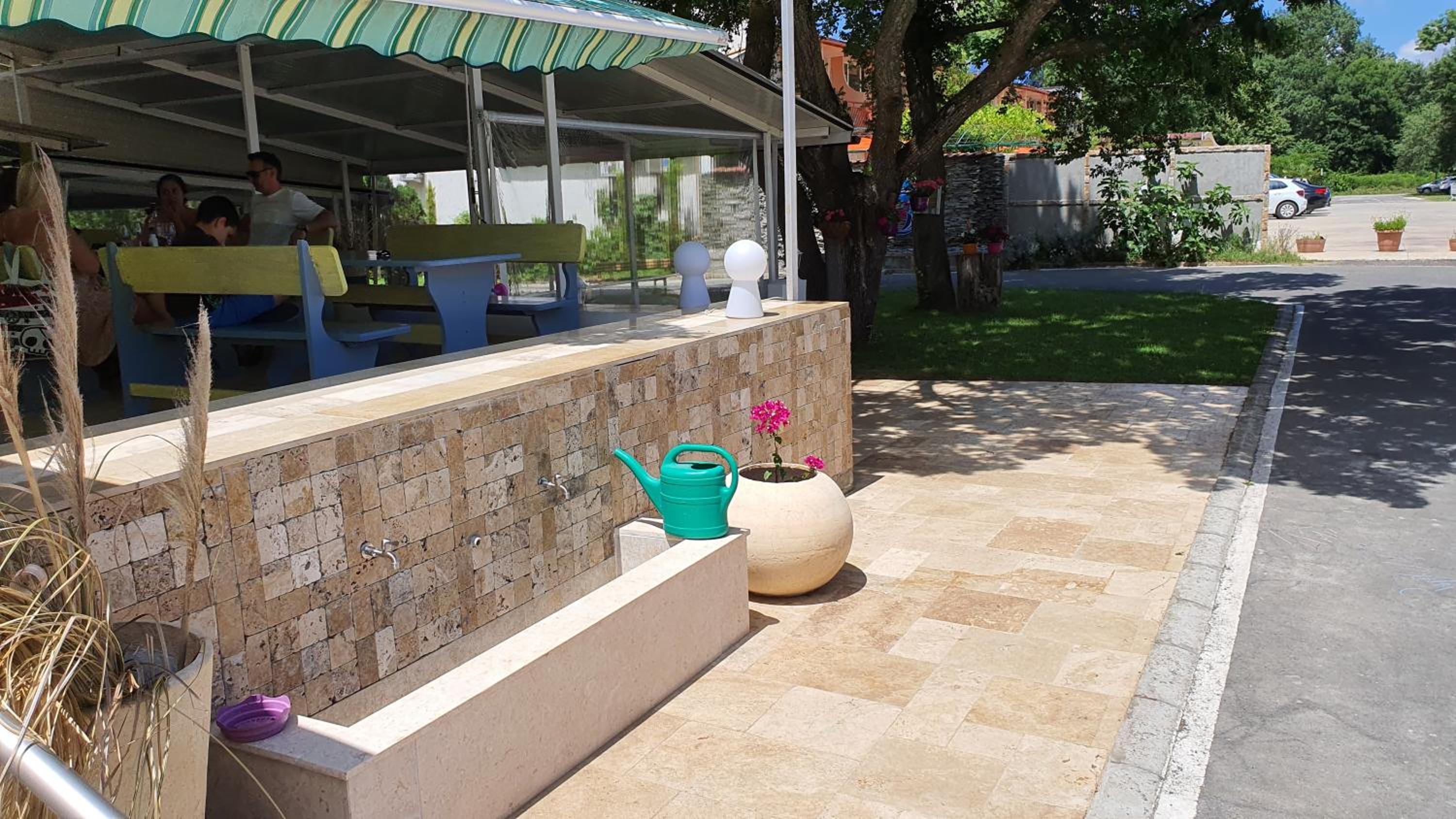 outdoor BBQ area