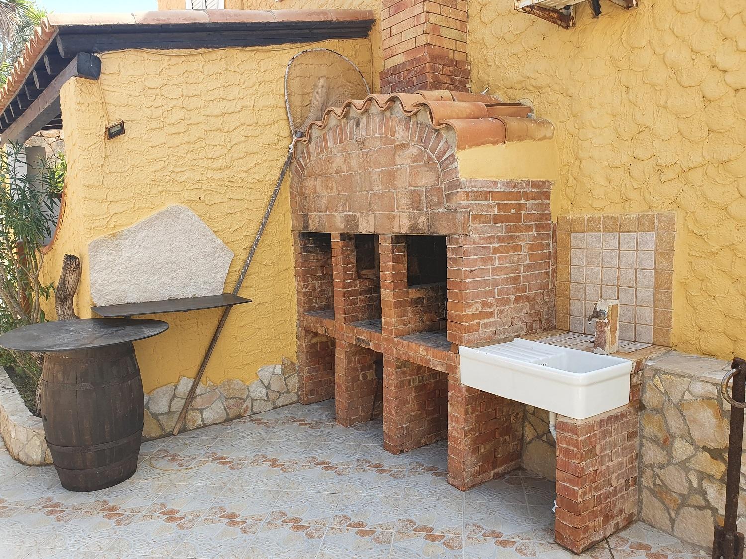 outdoor BBQ area