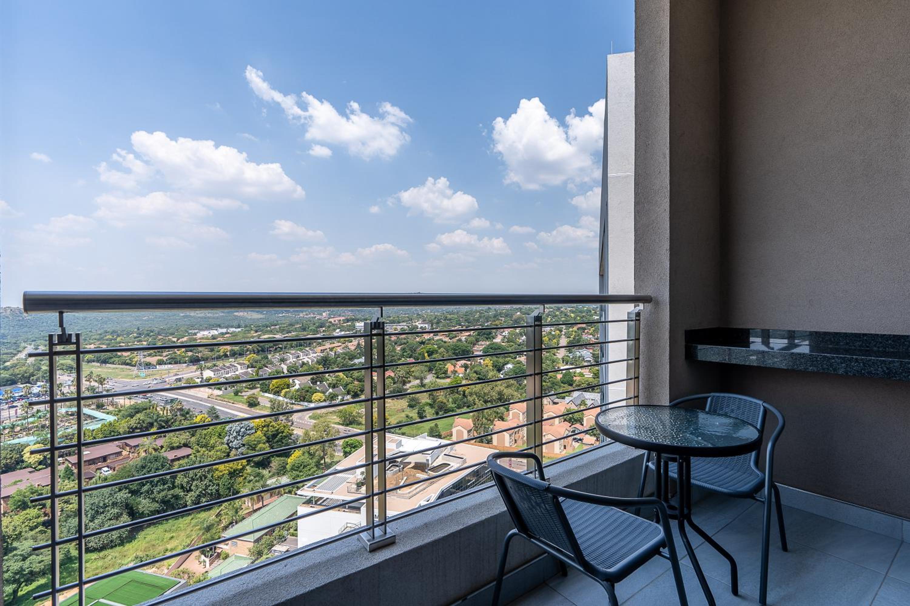 Top Floor Menlyn Maine studio apartment with Stunning Views & No Load Shedding view 3