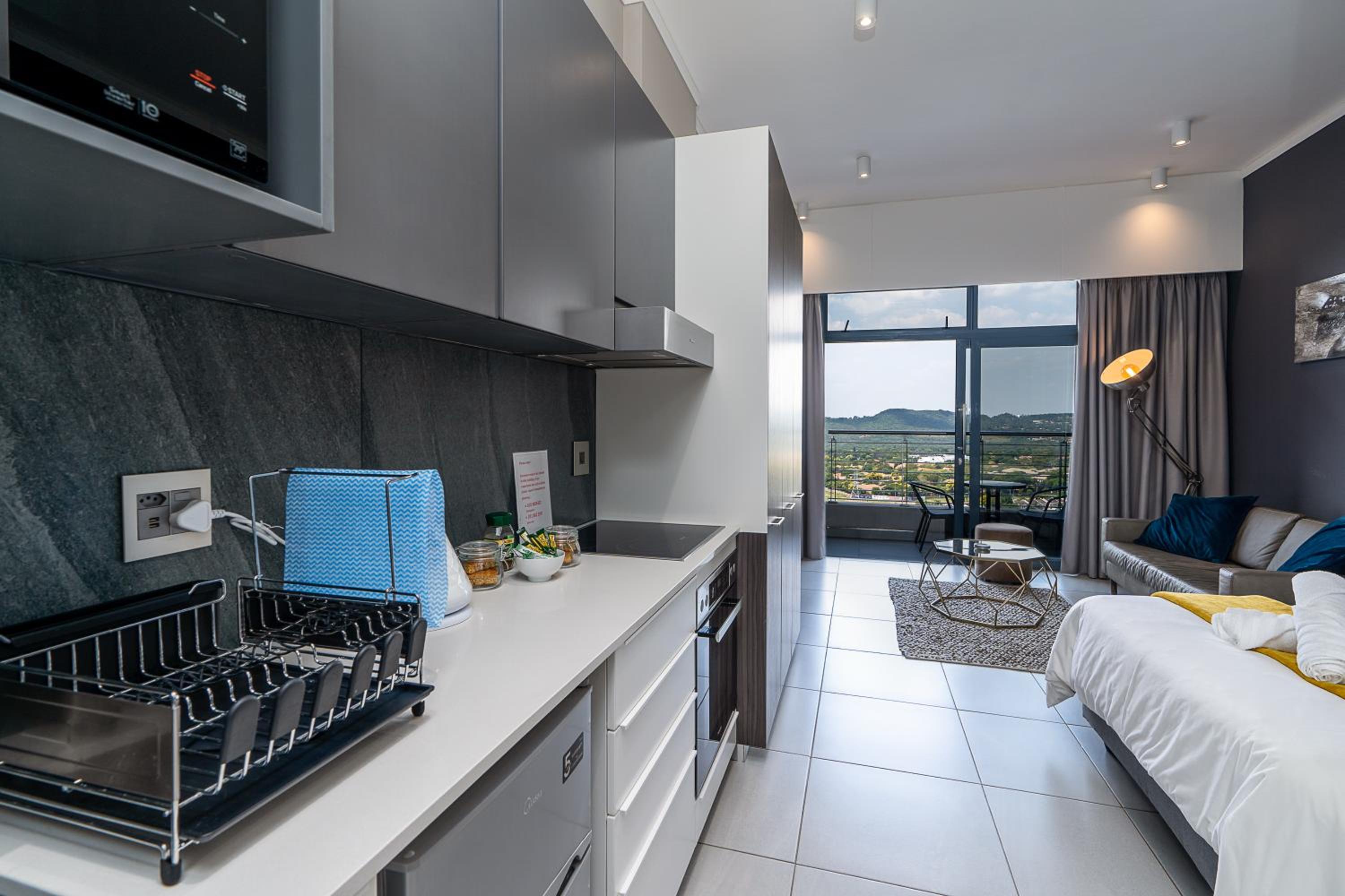 Top Floor Menlyn Maine studio apartment with Stunning Views & No Load Shedding view 2