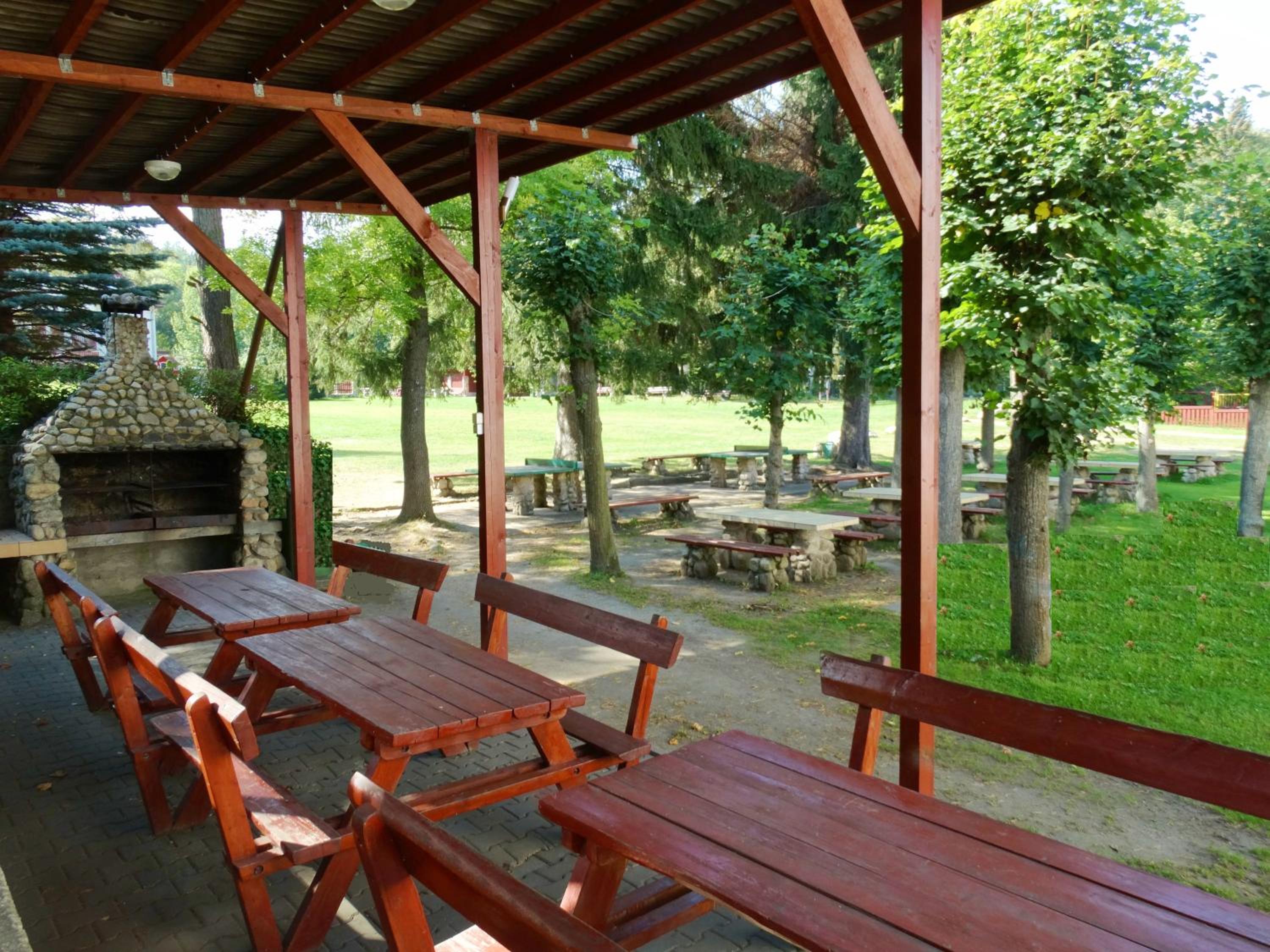 outdoor BBQ area