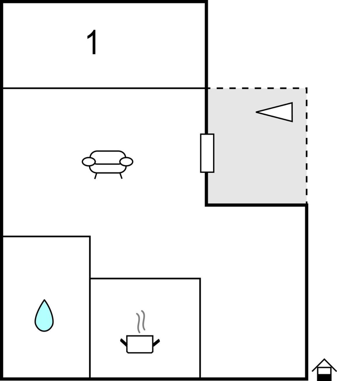 1 Bedroom Awesome Home In Haffkrug