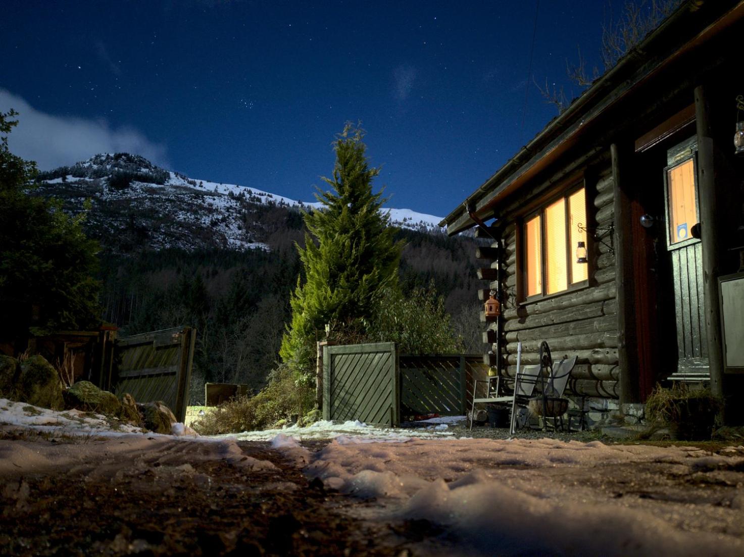 An Carraig Log Cabin view 2