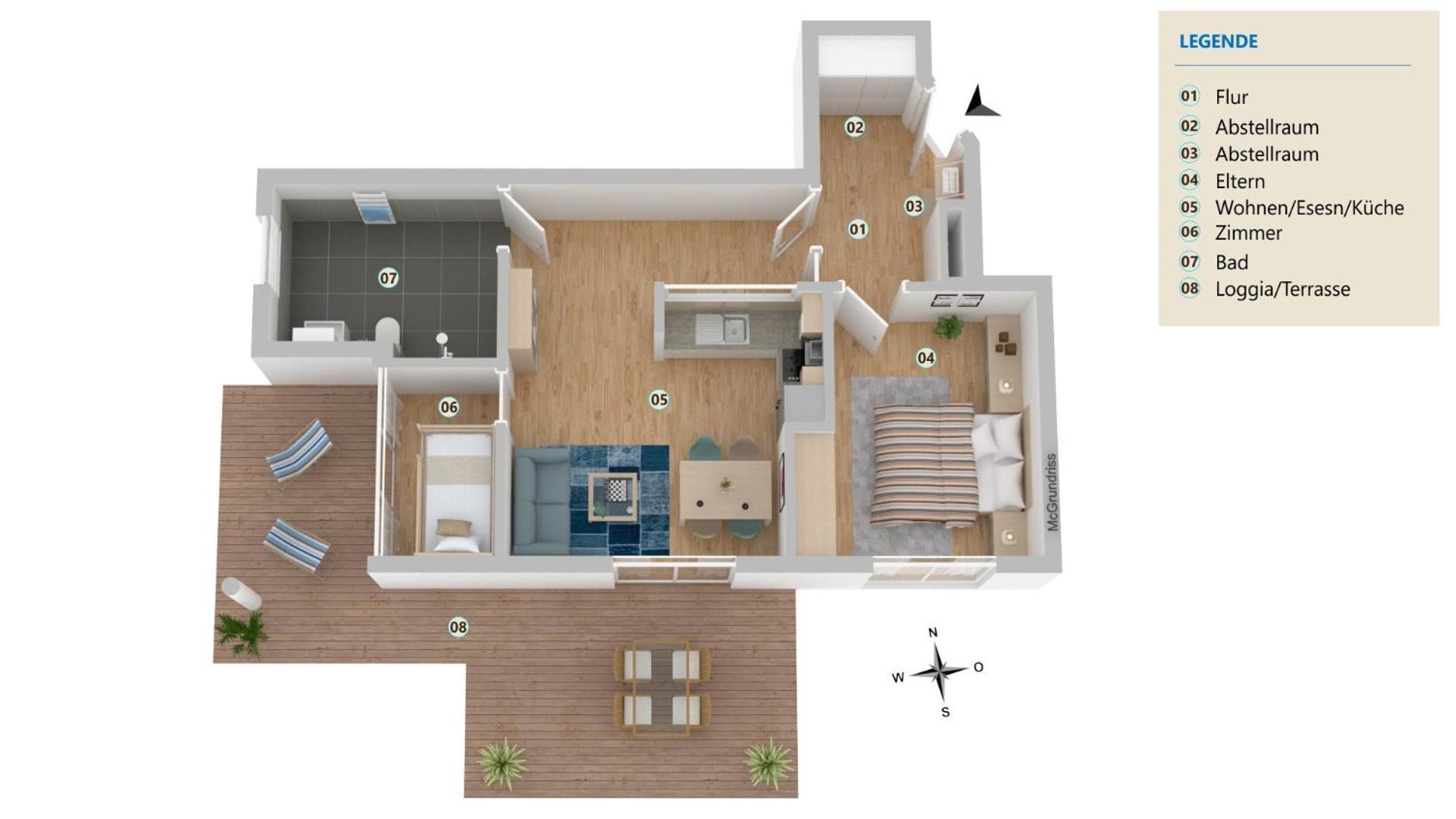 Seeblick Nordlicht, exklusive Wohnung mit Terrasse