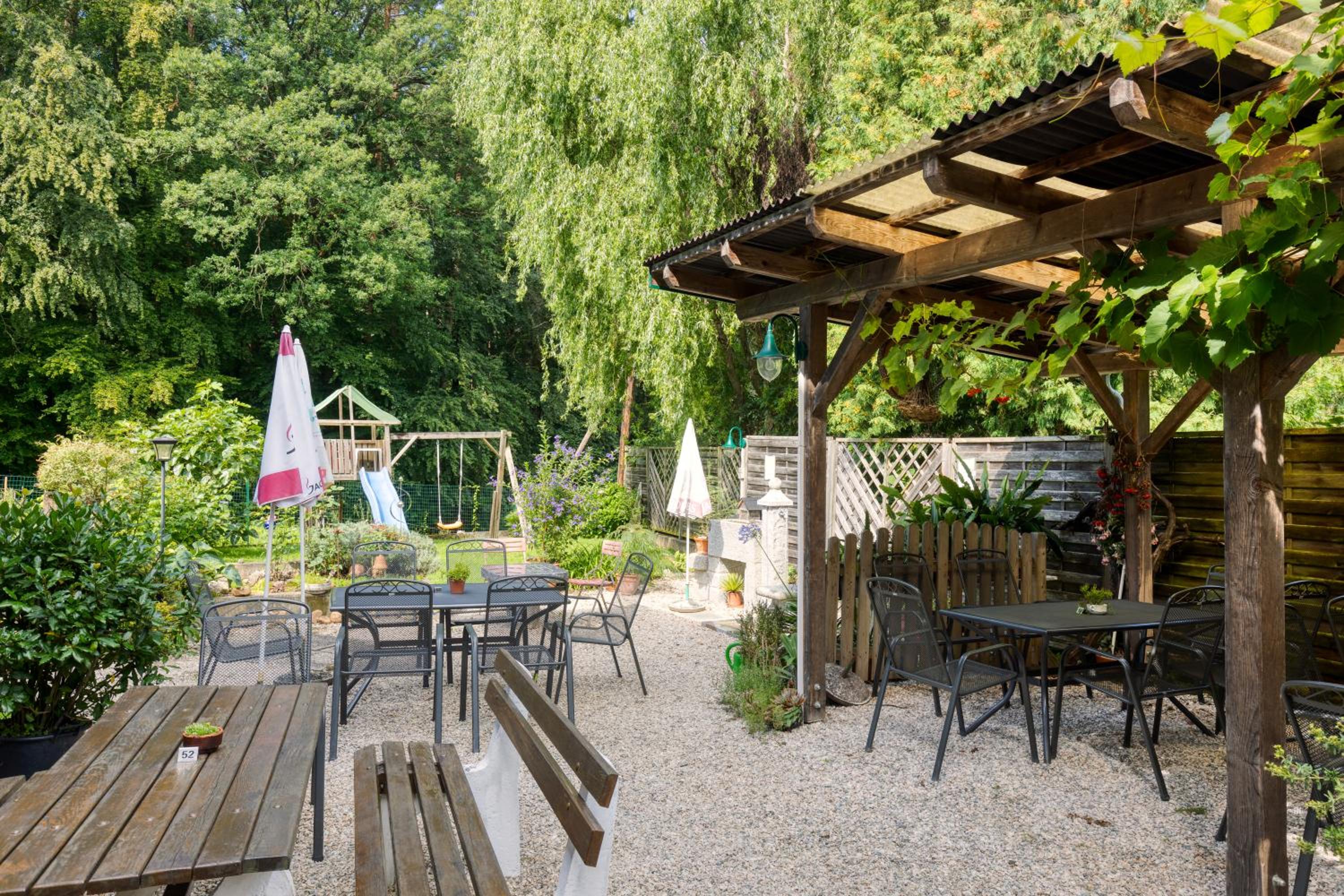 outdoor BBQ area