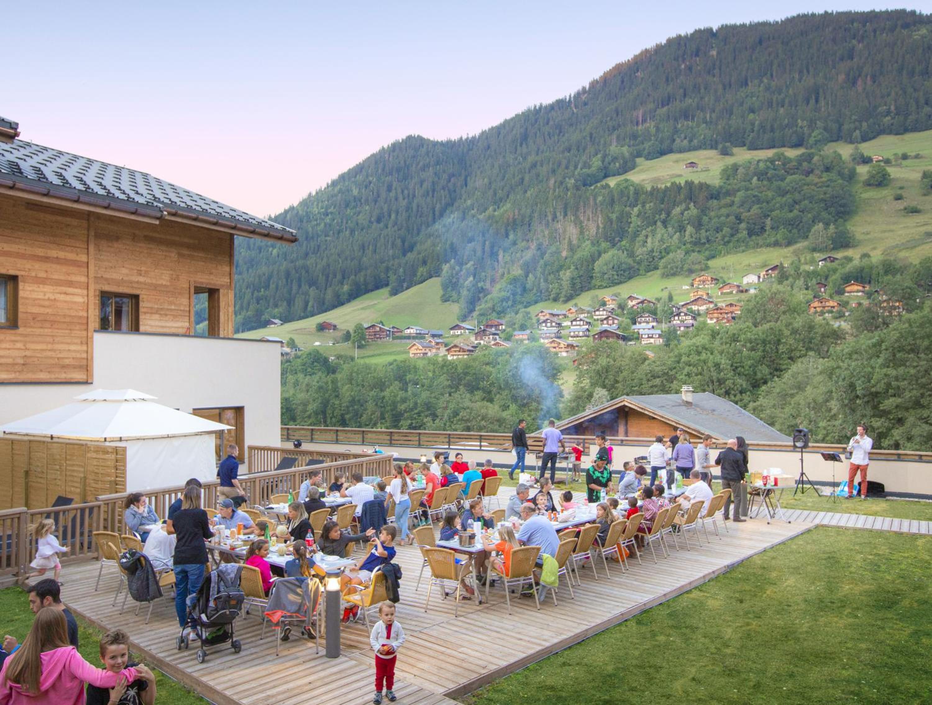outdoor BBQ area