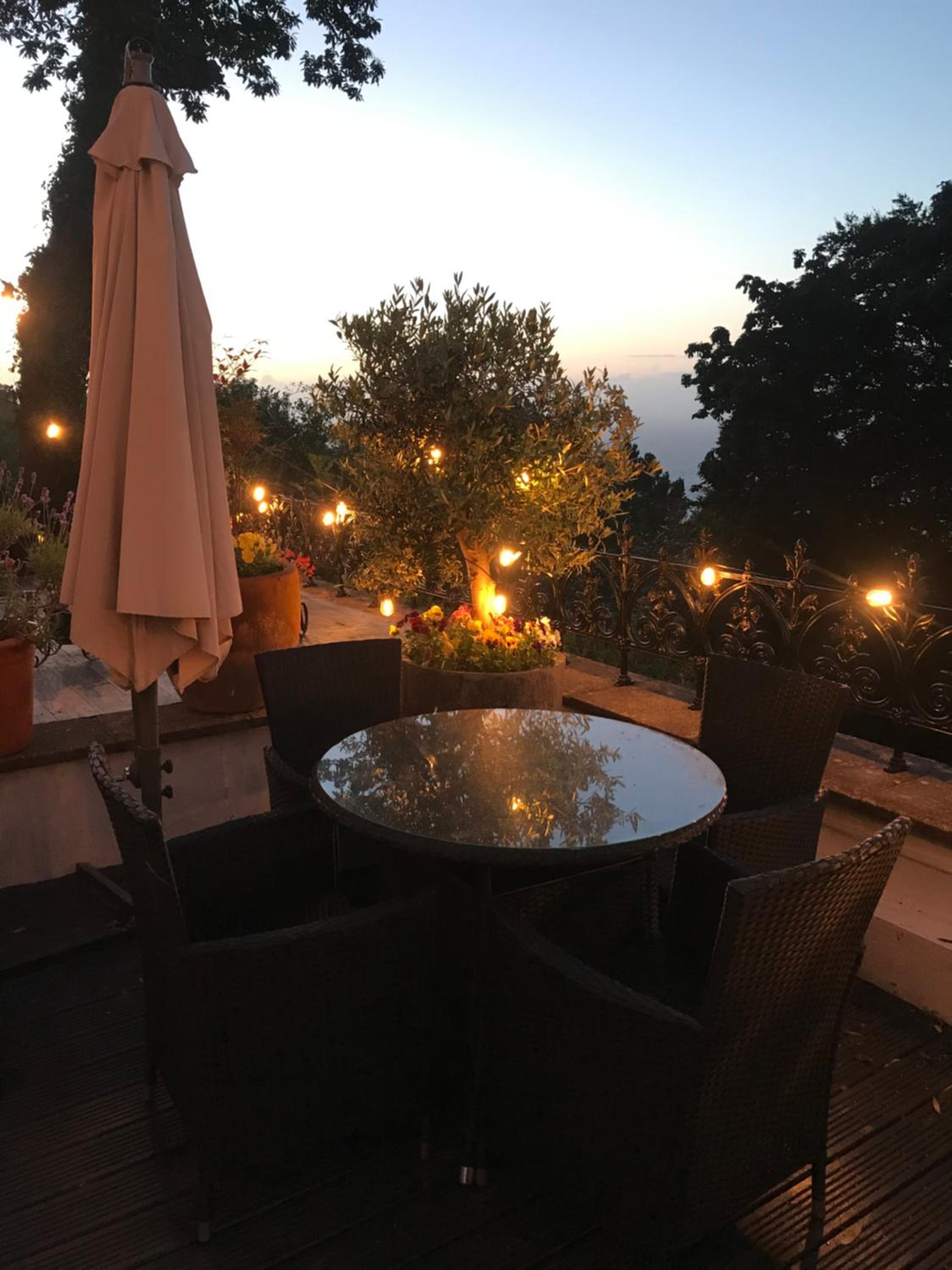 outdoor BBQ area