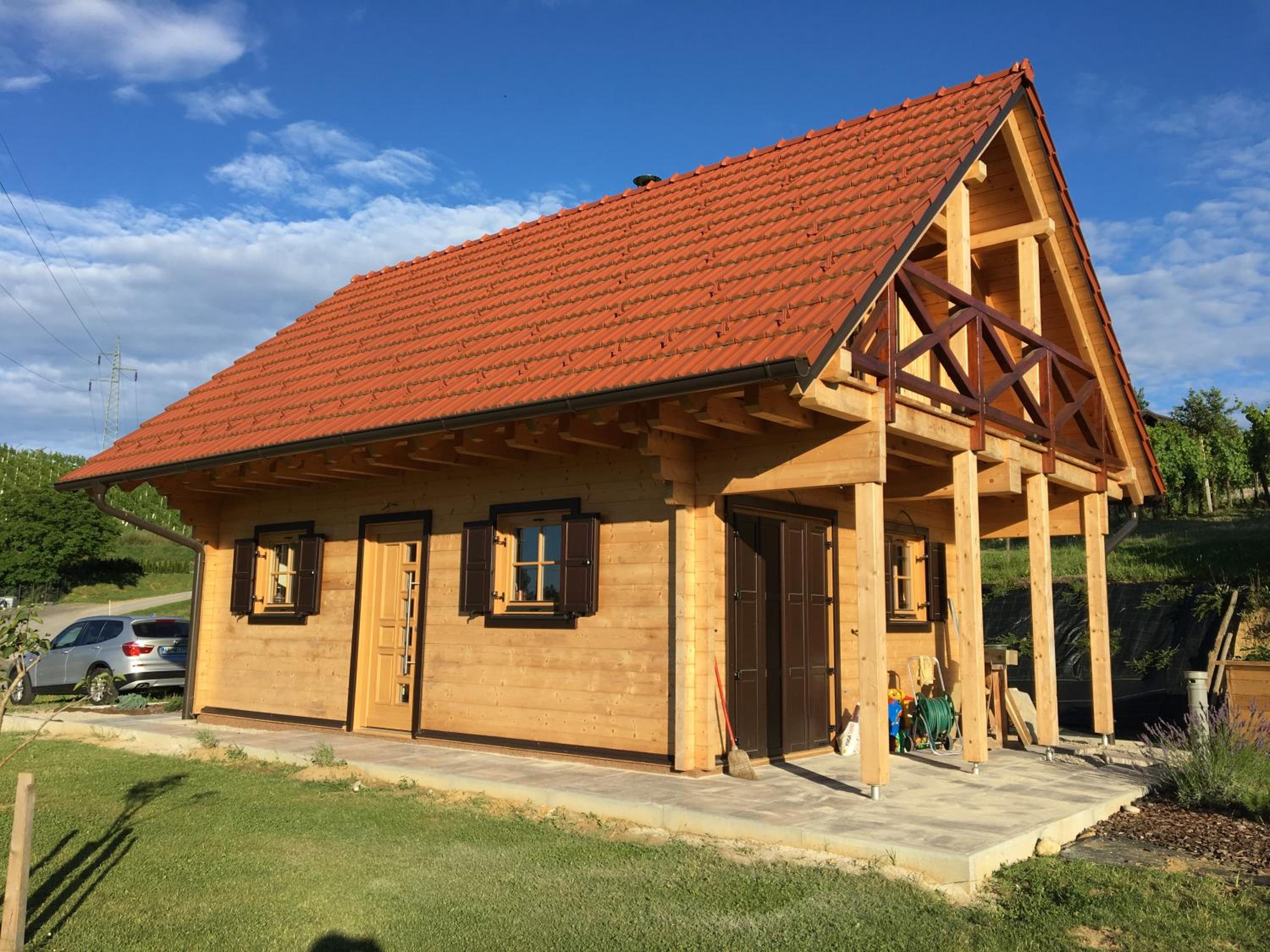 Loghouse Brunka - Escape from life on a highway view 4