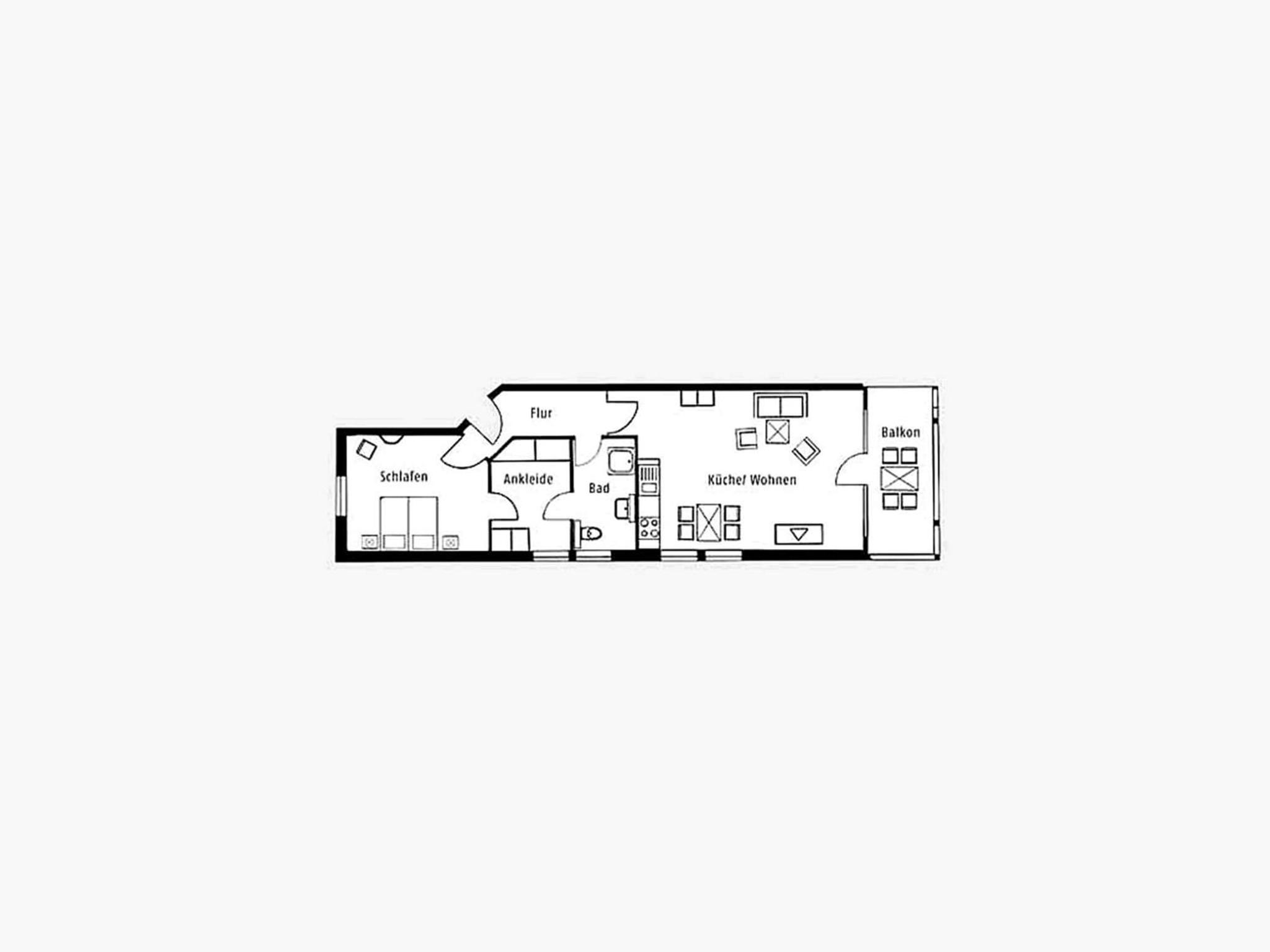 Dünenpark Binz - Komfortplus Ferienwohnung mit 1 Schlafzimmer und Terrasse im Erdgeschoss 237