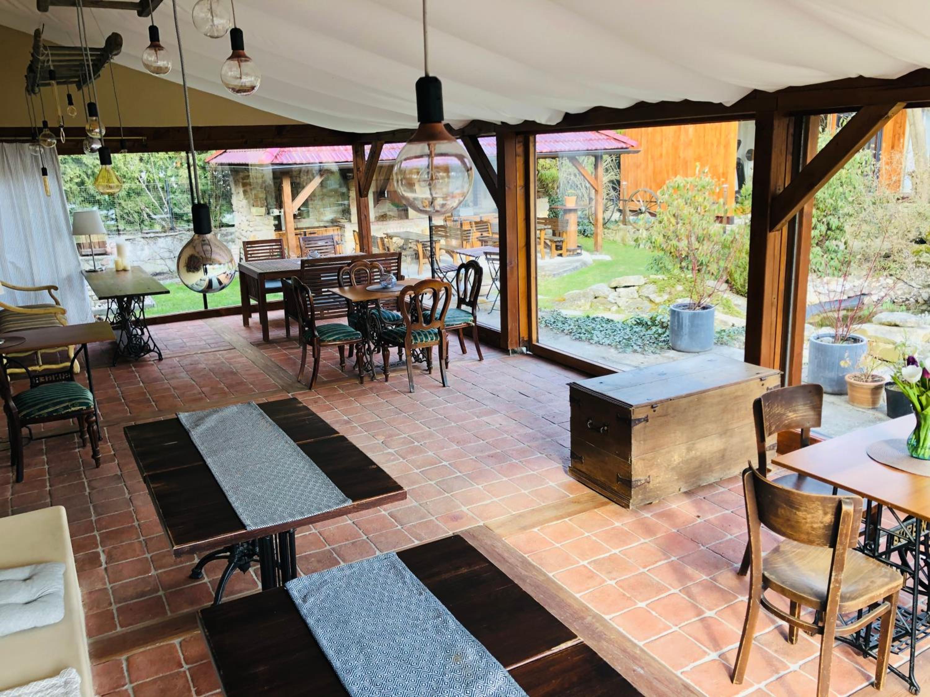 outdoor BBQ area