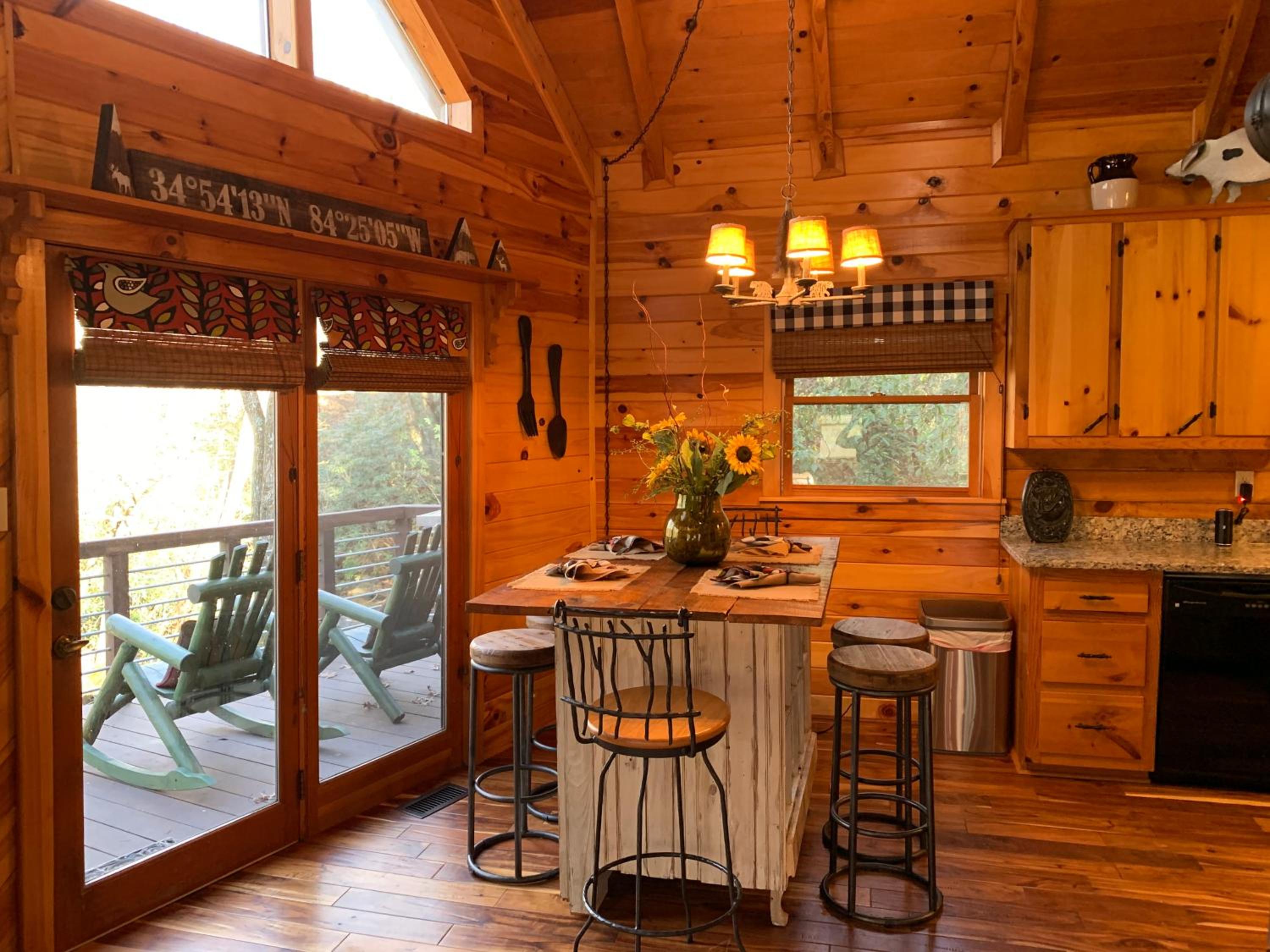 Lickskillet Lodge on Fightingtown Creek; HOT TUB view 3