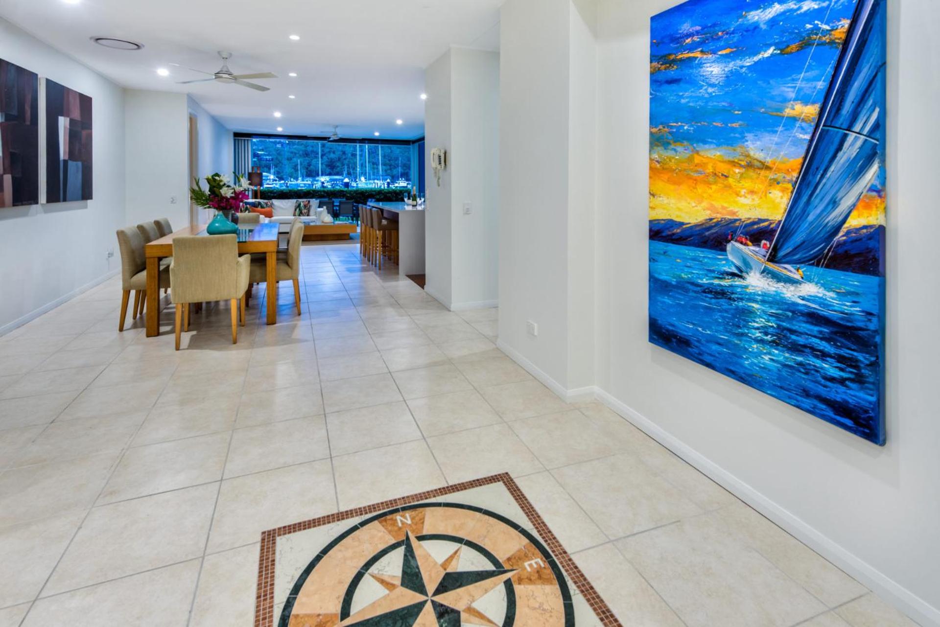 Pavillions 11 on Hamilton Island, waterfront apartment with private pool and buggy