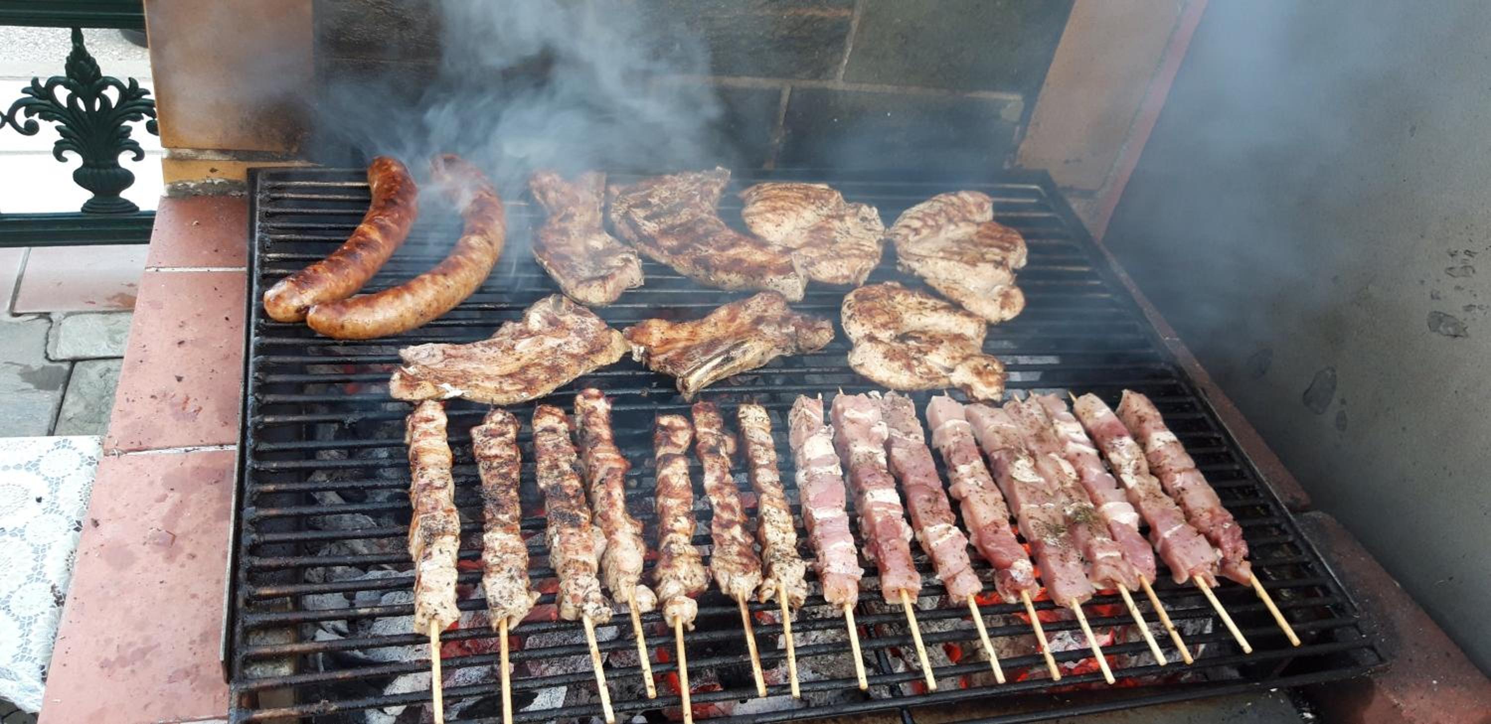 outdoor BBQ area