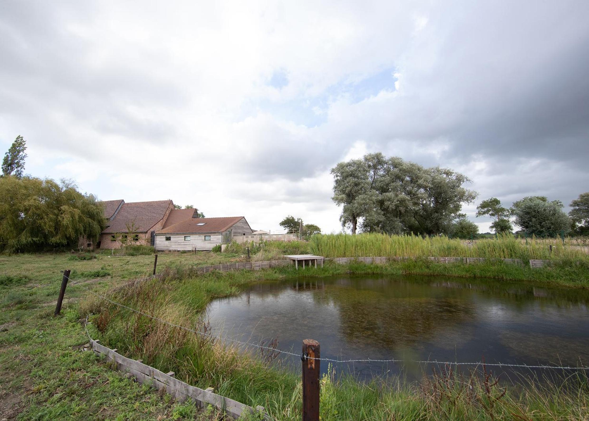 Landelijk vakantiehuis in Diksmuide met een tuin en vijver