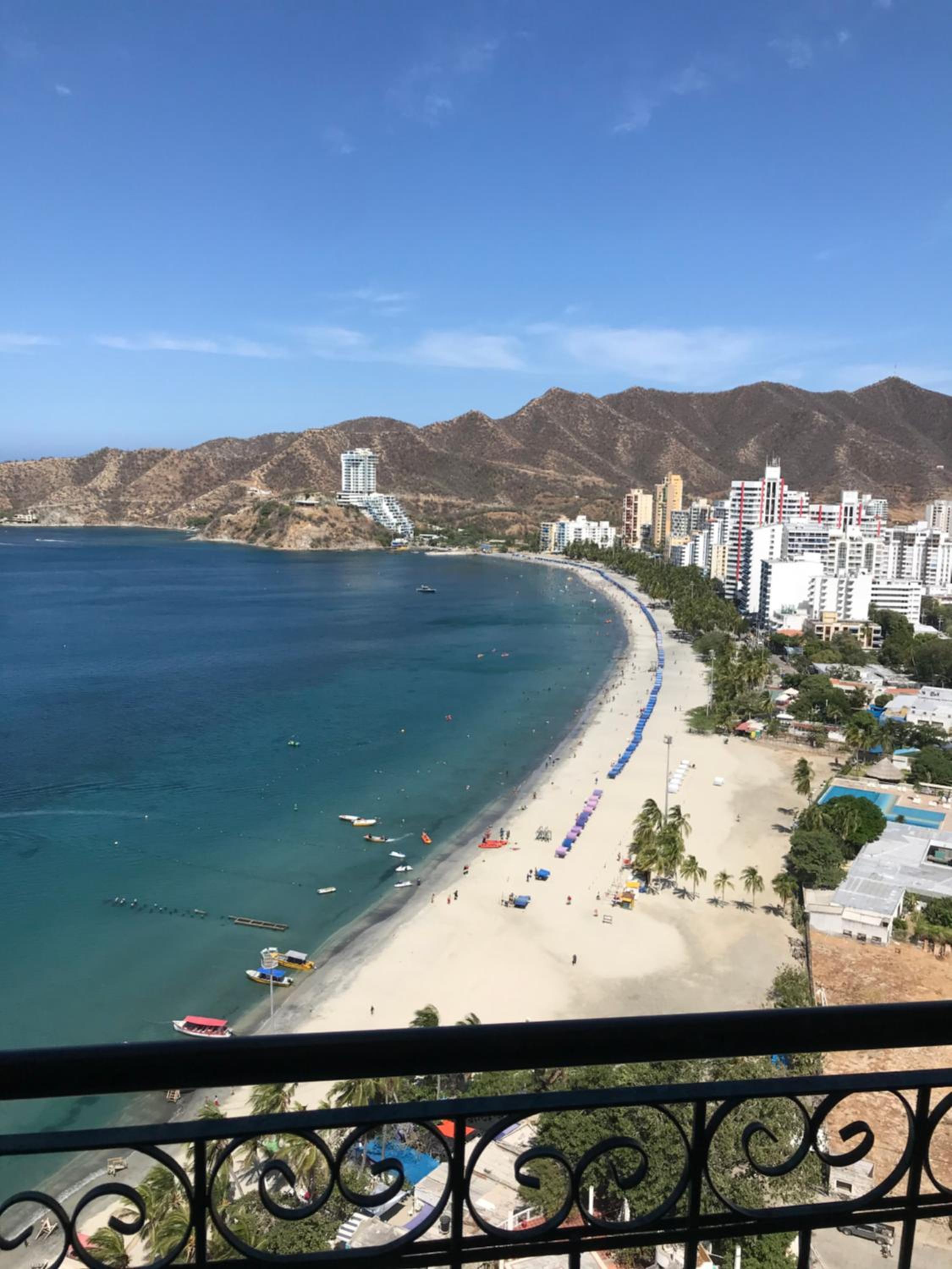 Espectacular vista a la playa el Rodadero