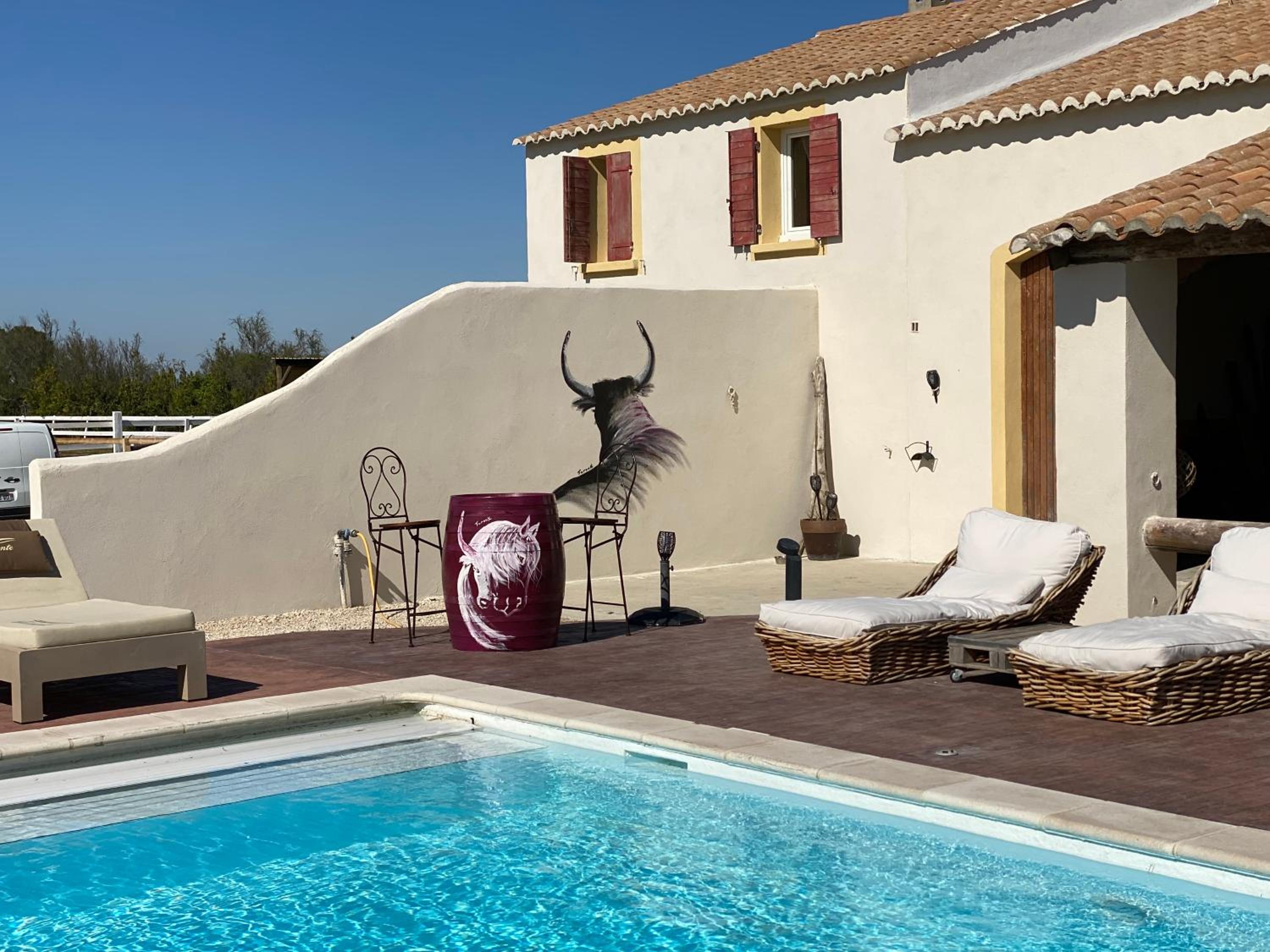 Mas Lou Caloun - Chambre d'Hôte face à la piscine en Camargue - Les Saintes Maries de la Mer photo 3
