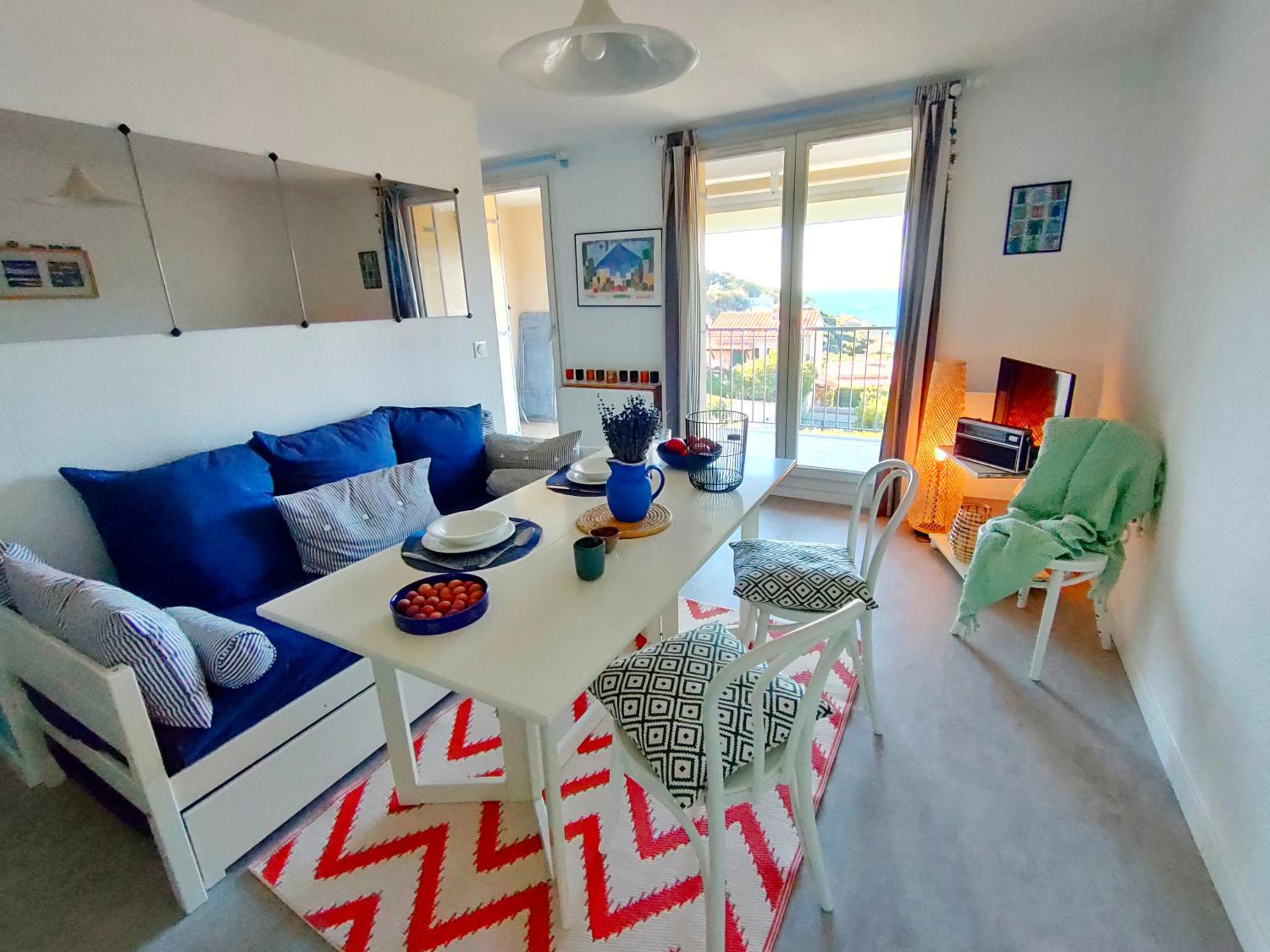 Appartement avec terrasse vue mer, proximité plage, place parking, photo 7