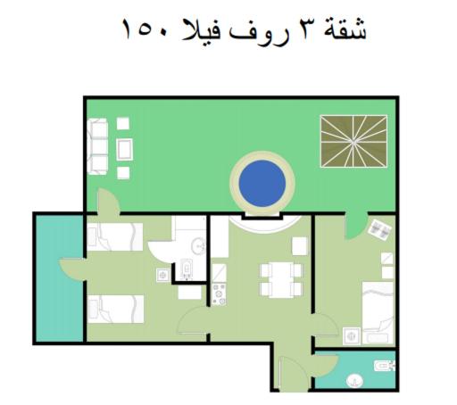 Roof 2 Bedrooms sea view Green Beach 150 view 3
