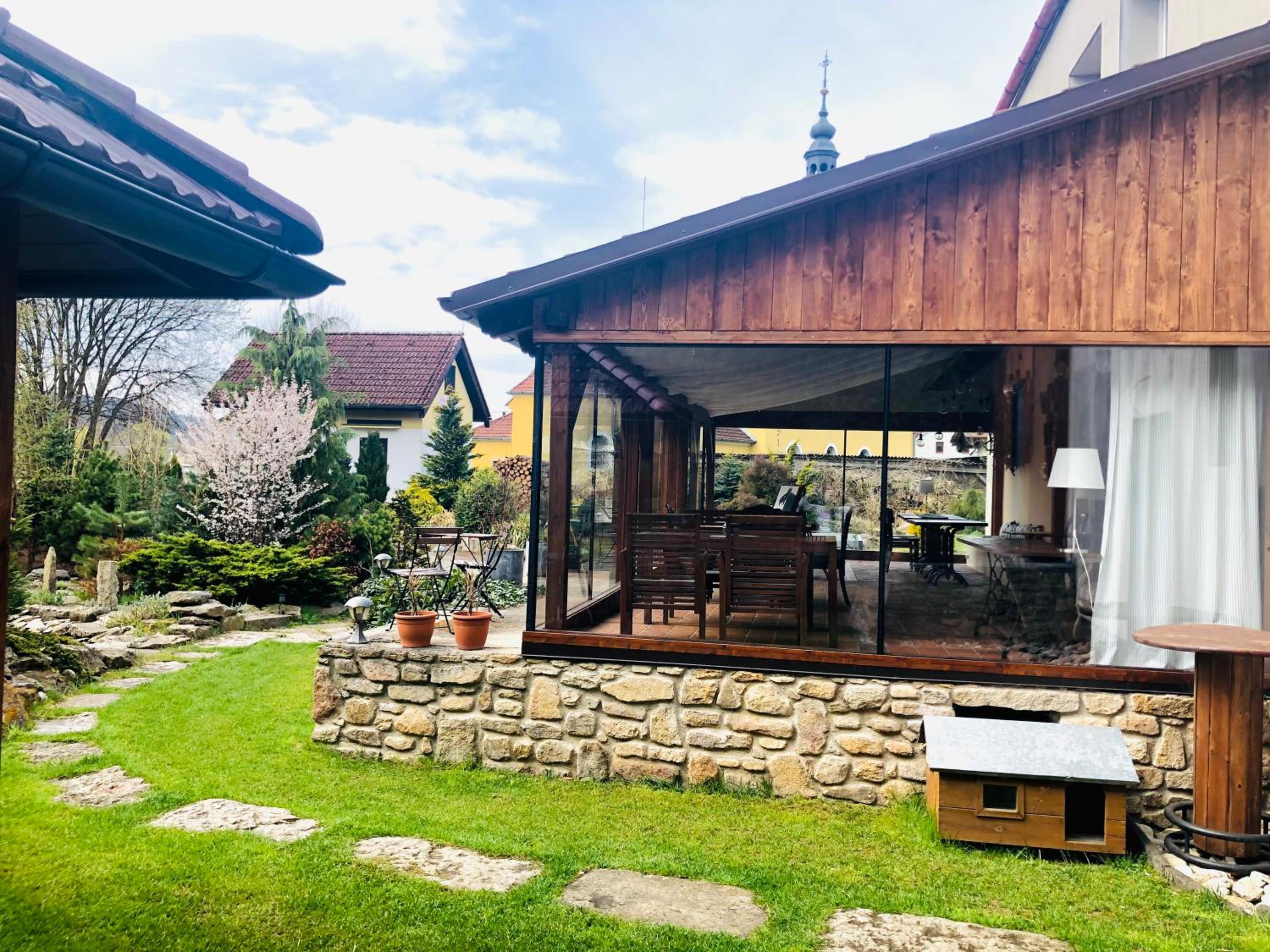 outdoor BBQ area