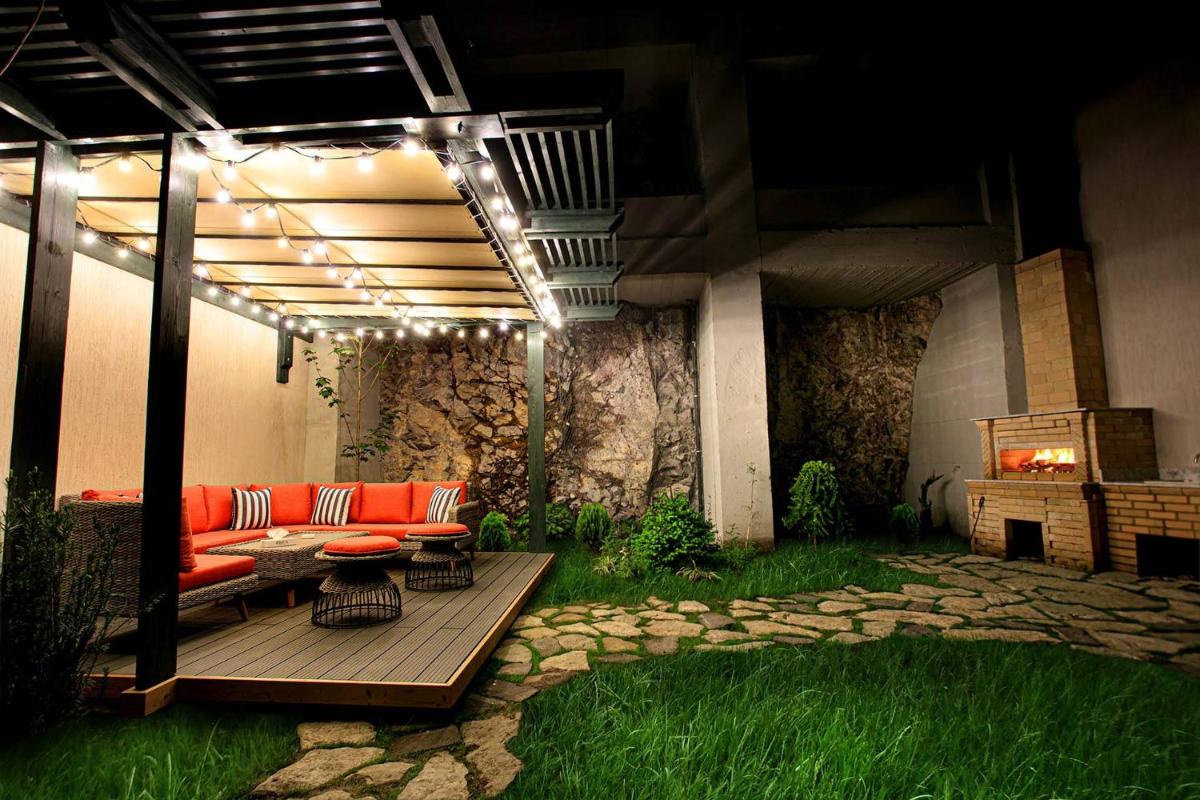 outdoor BBQ area