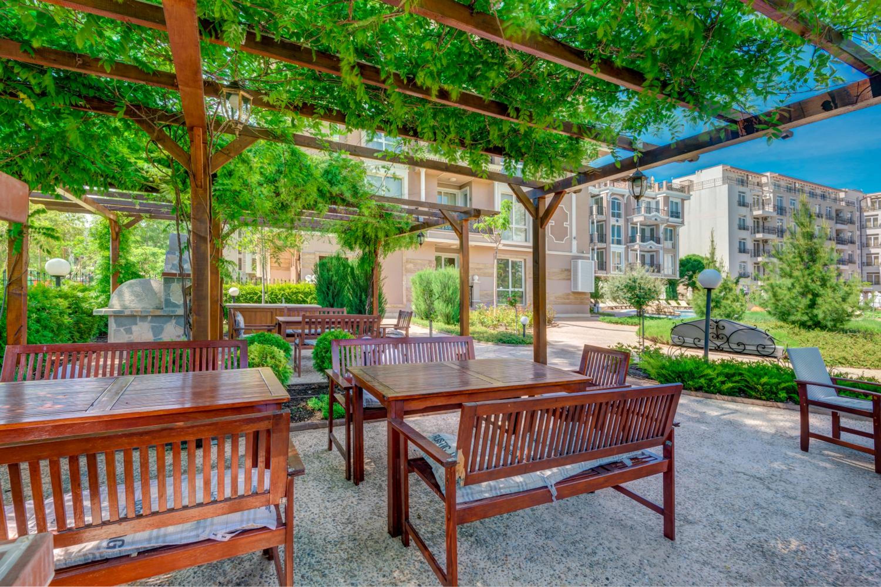 outdoor BBQ area
