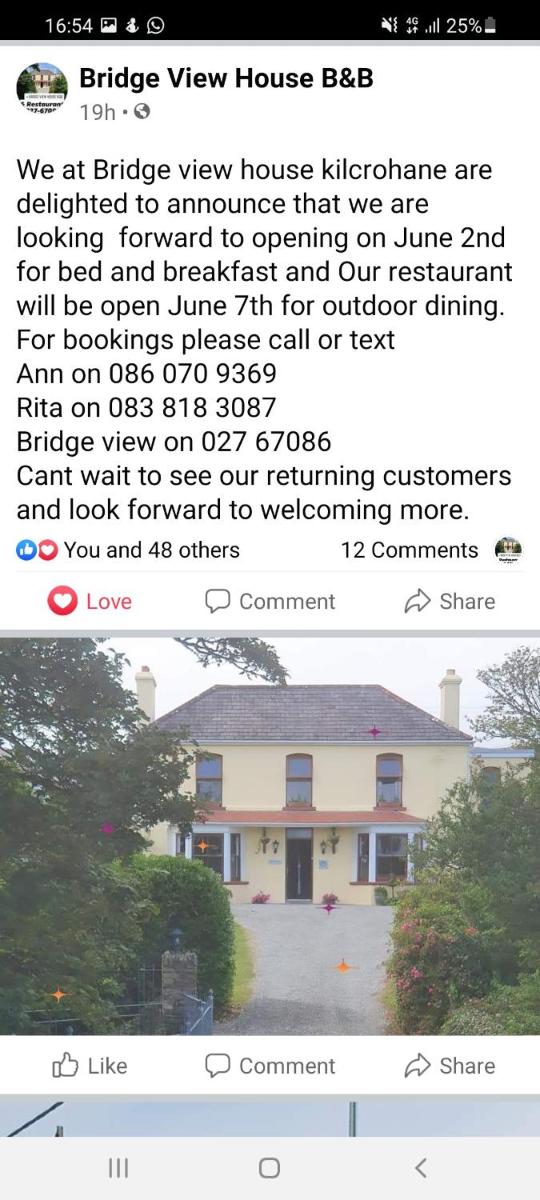 Bridge View House B&B and Restaurant view 2