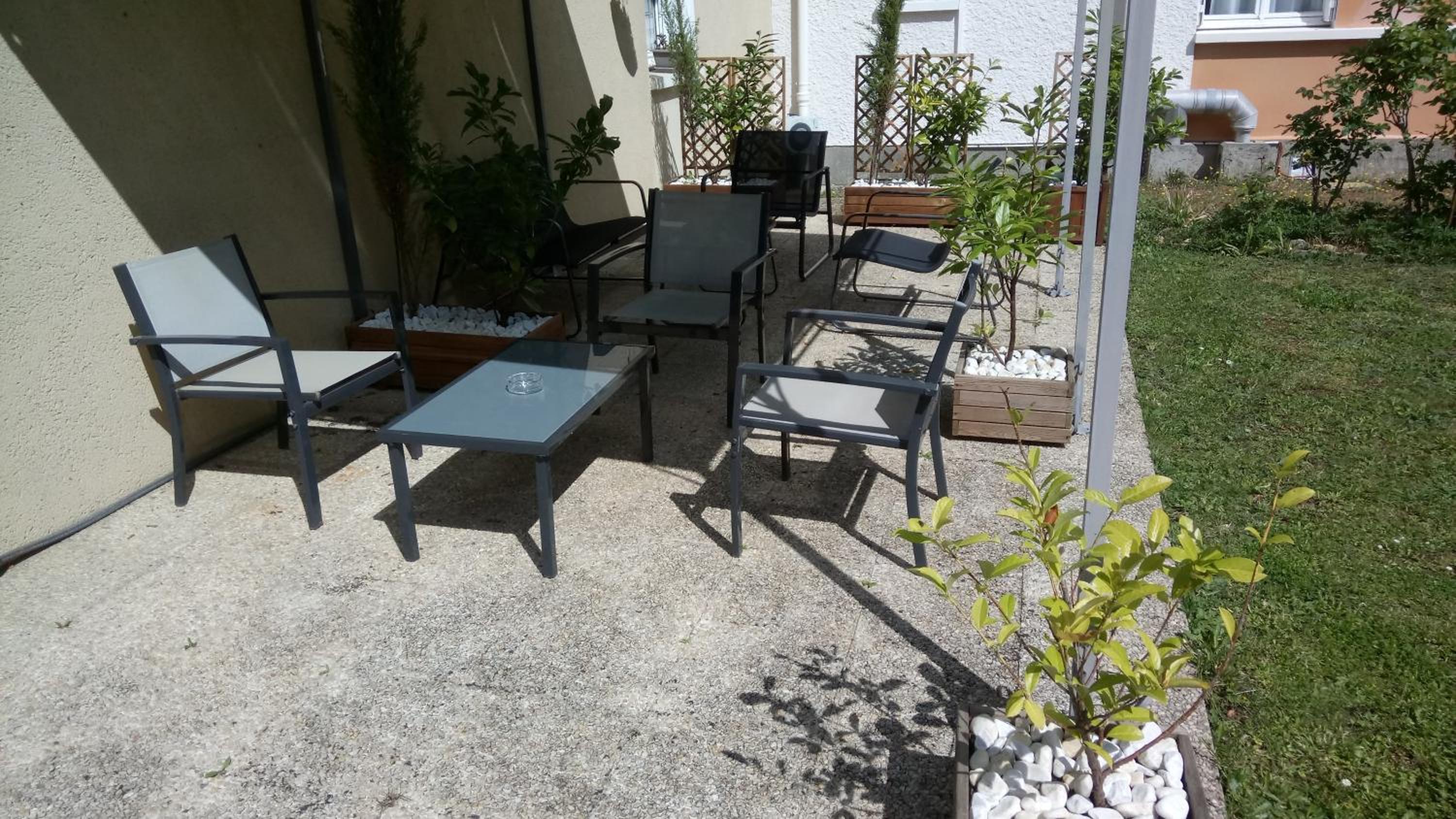 outdoor BBQ area