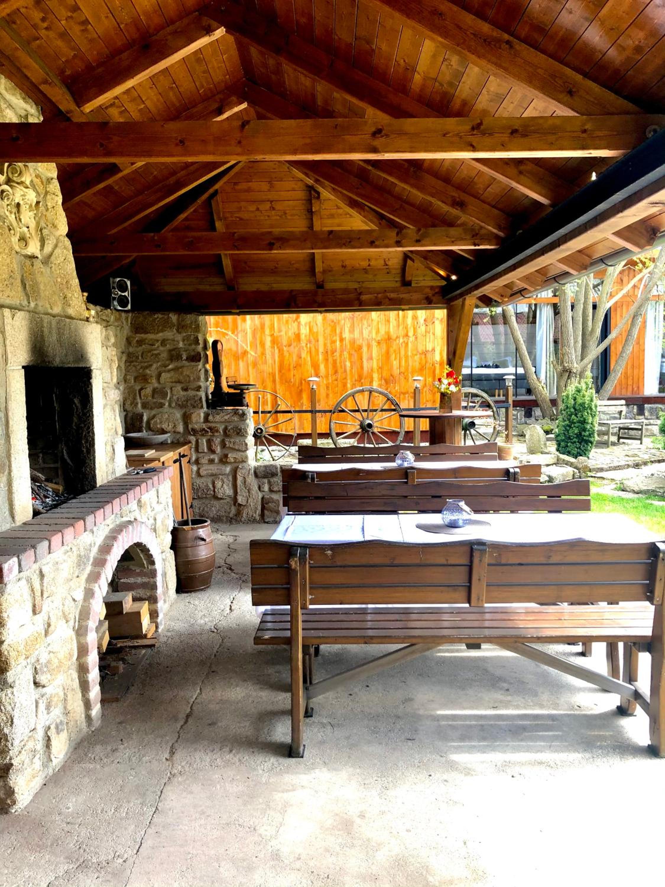 outdoor BBQ area