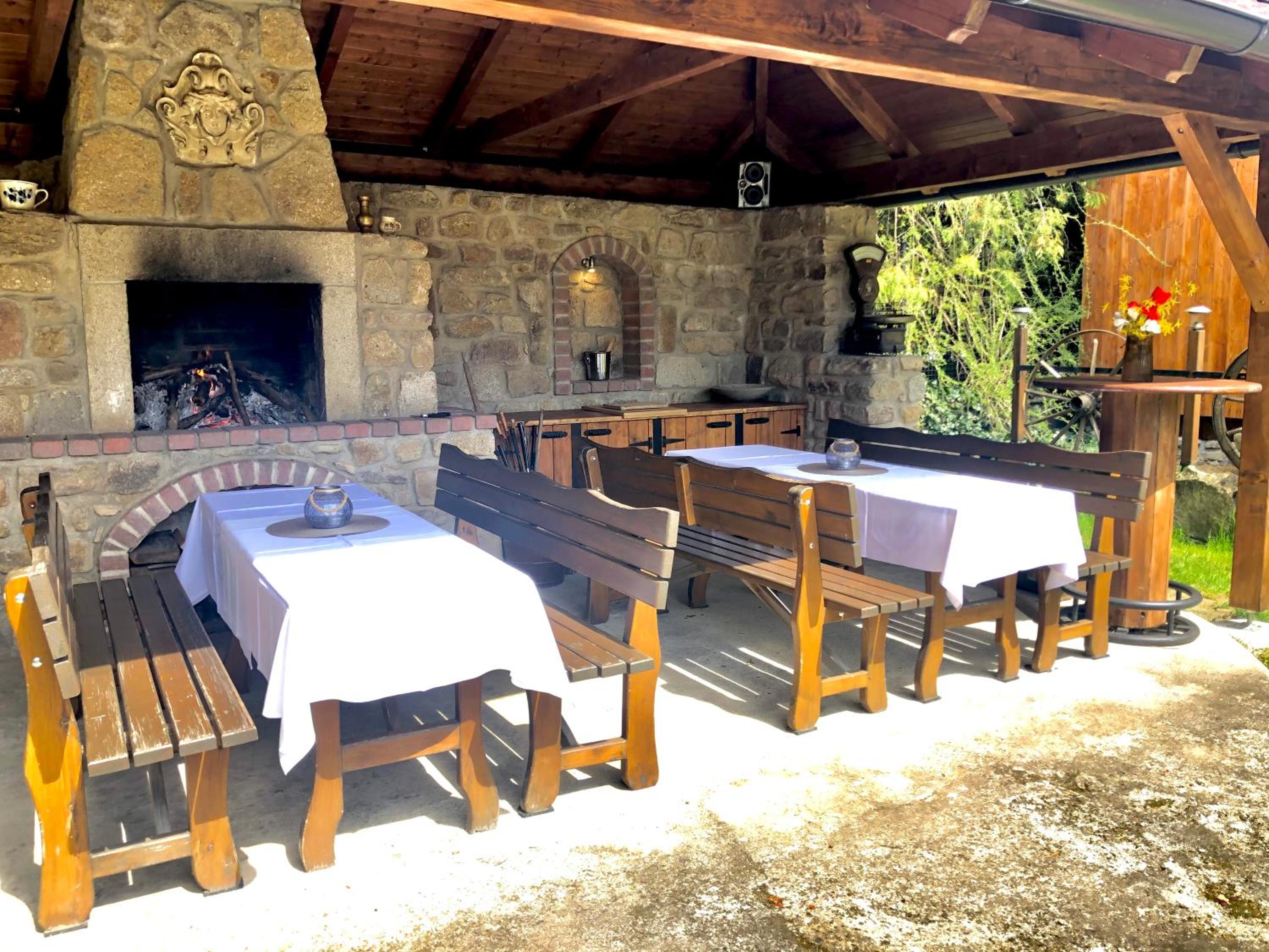 outdoor BBQ area