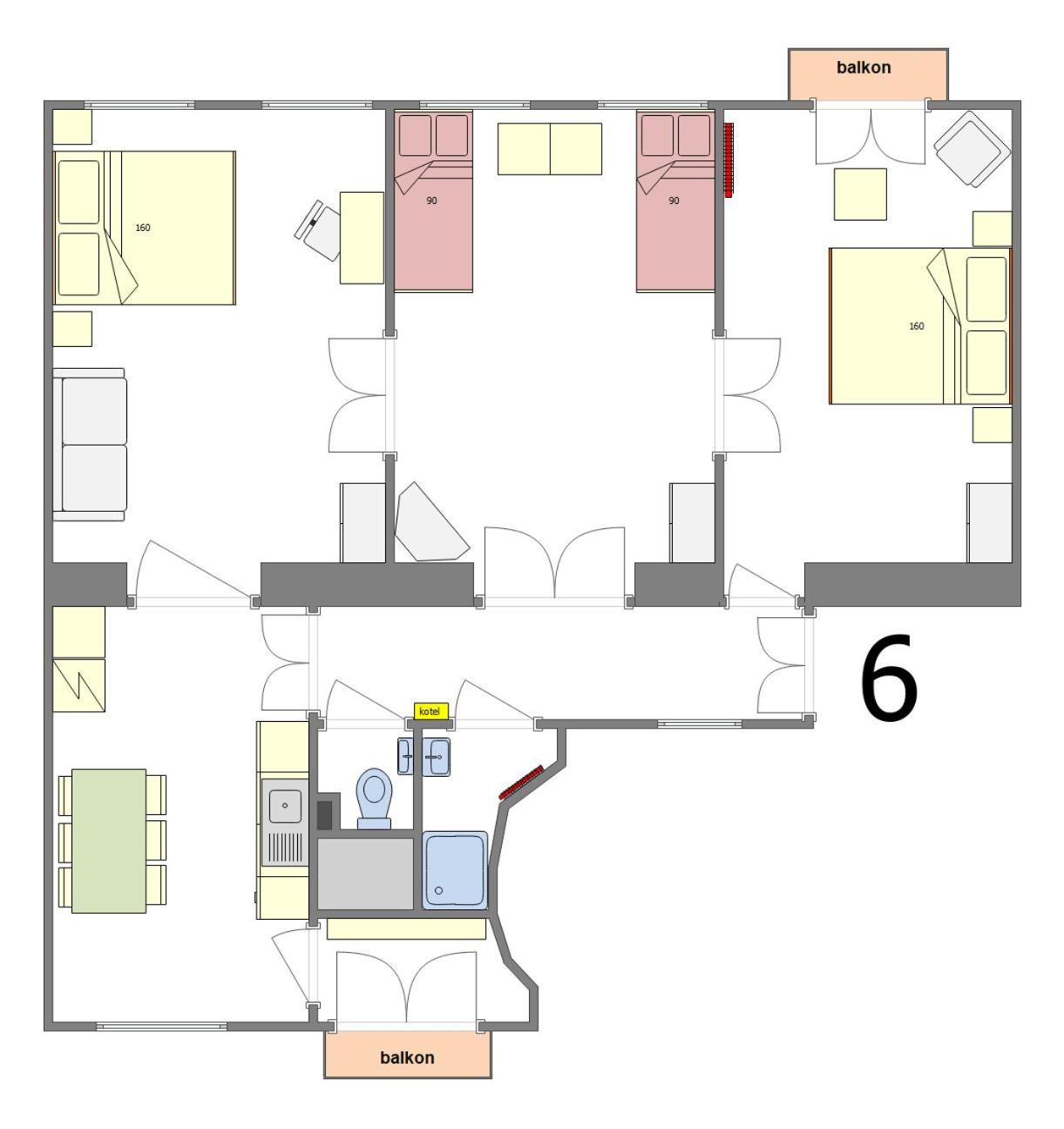 For celebrations spacious 3BDR apartment with balcony