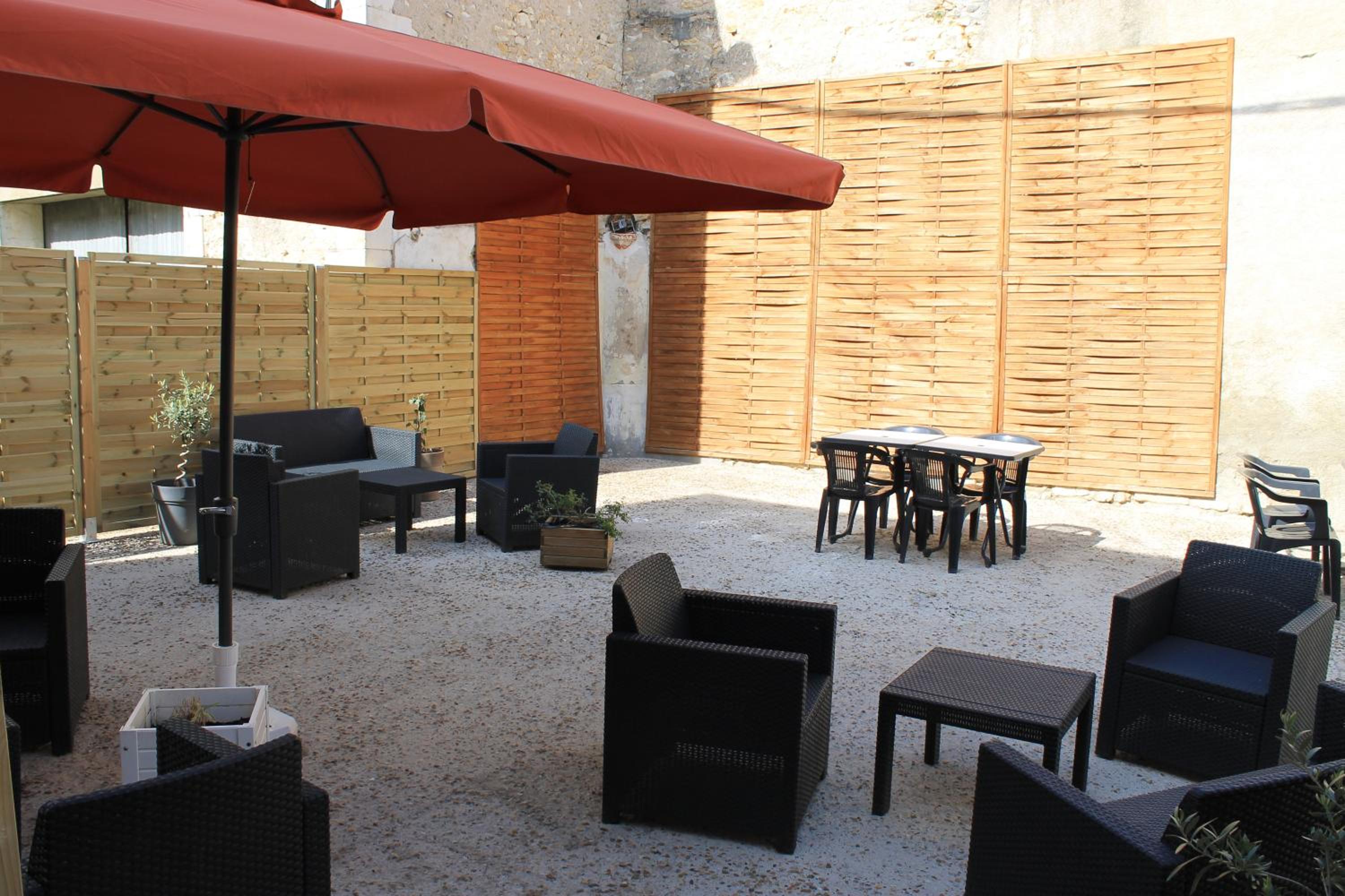 outdoor BBQ area