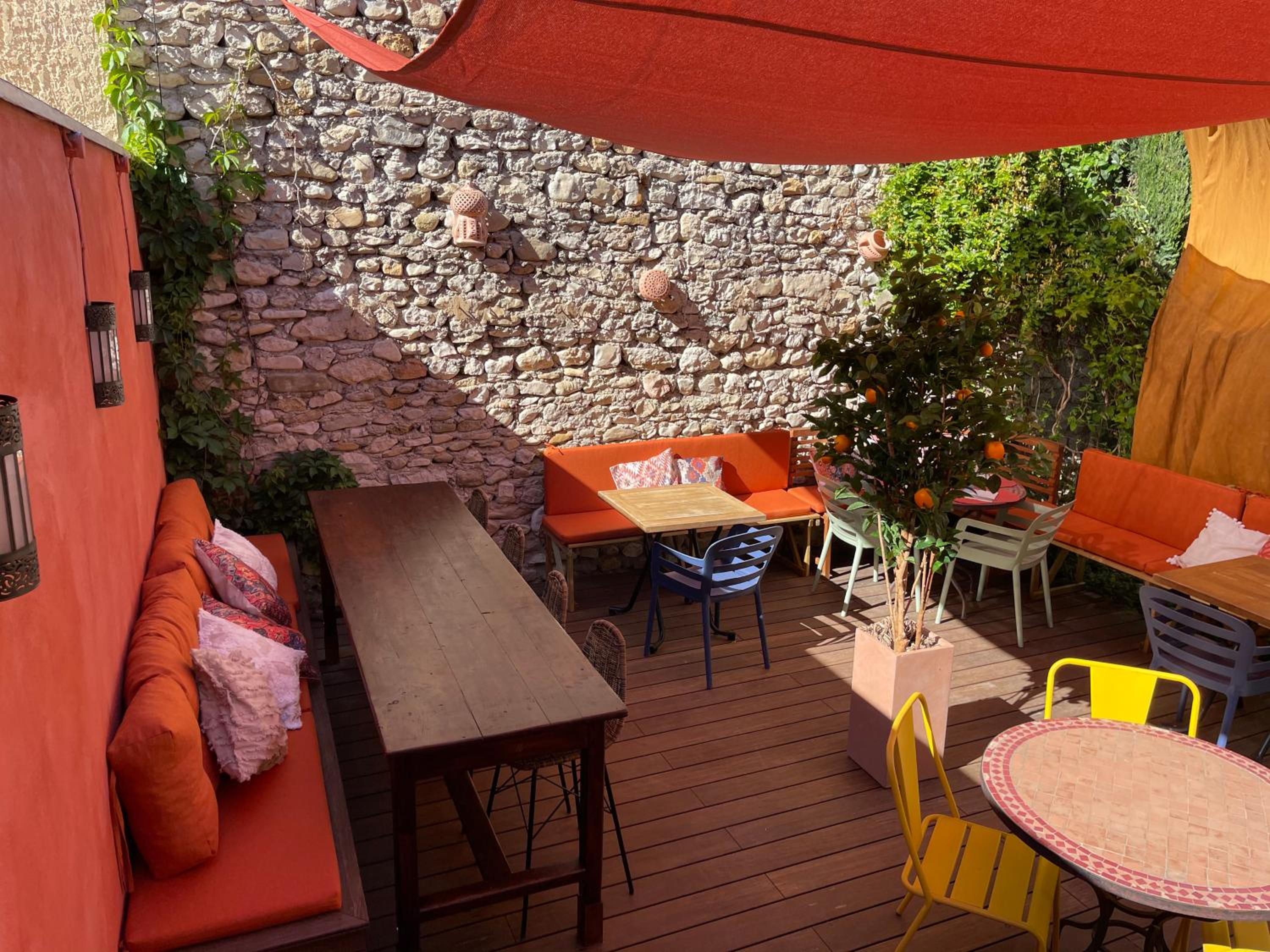 outdoor BBQ area