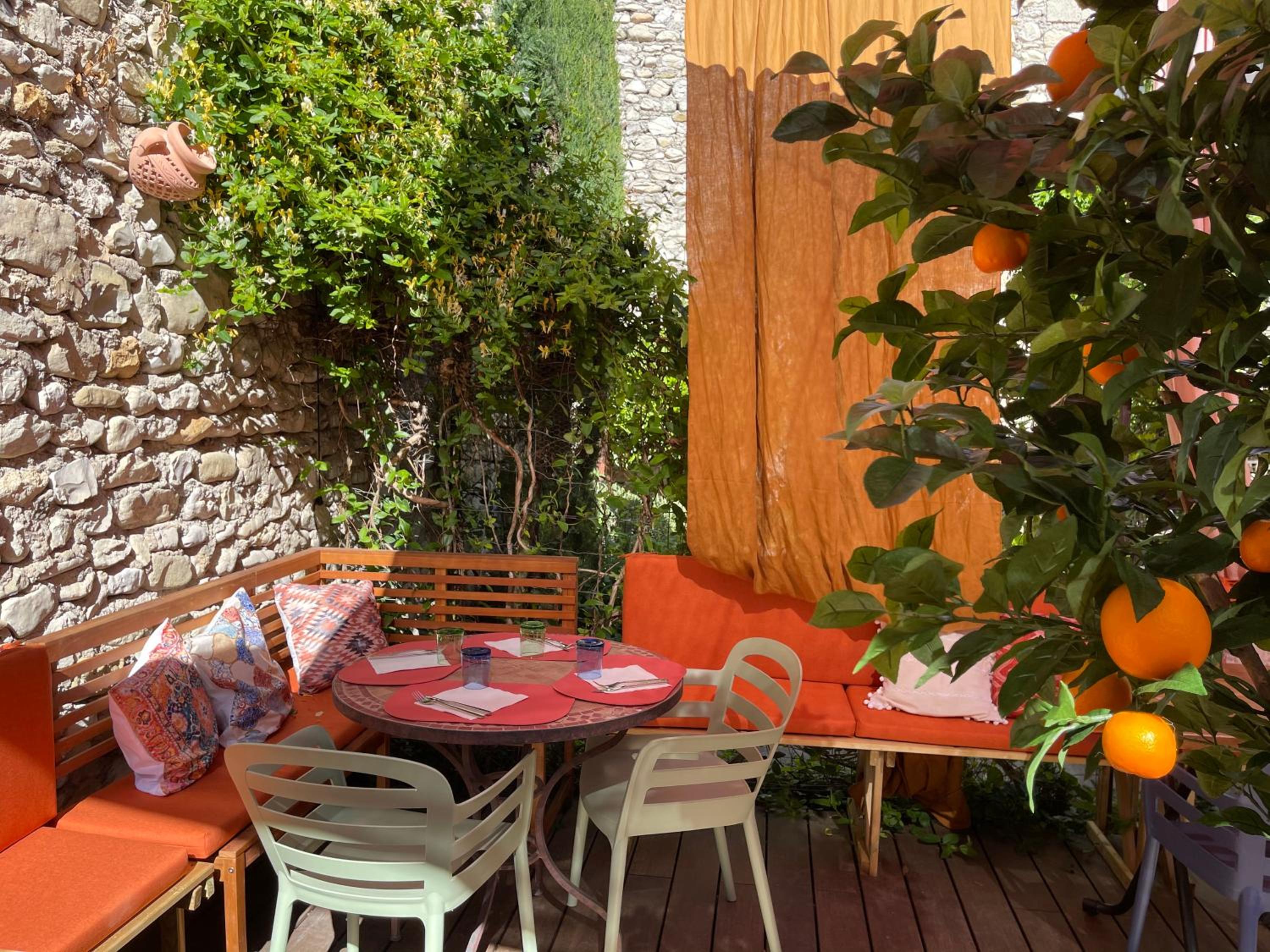 outdoor BBQ area