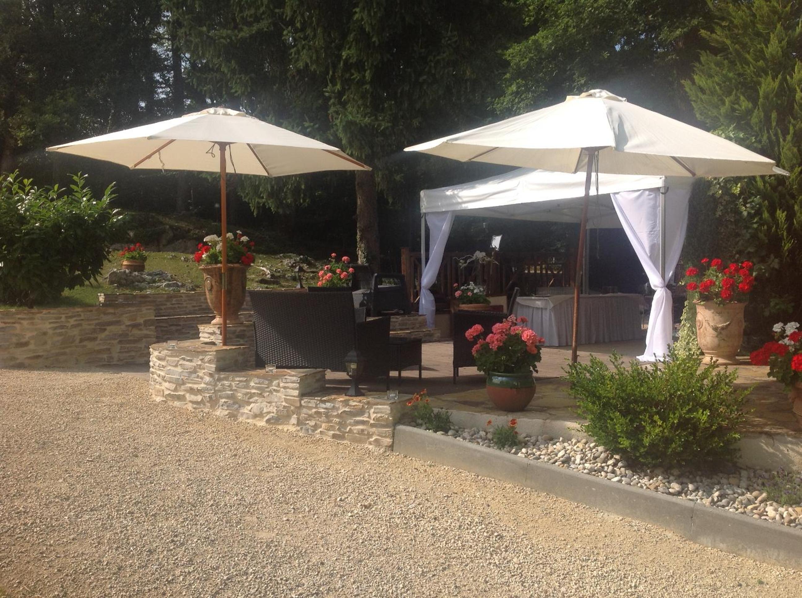 outdoor BBQ area