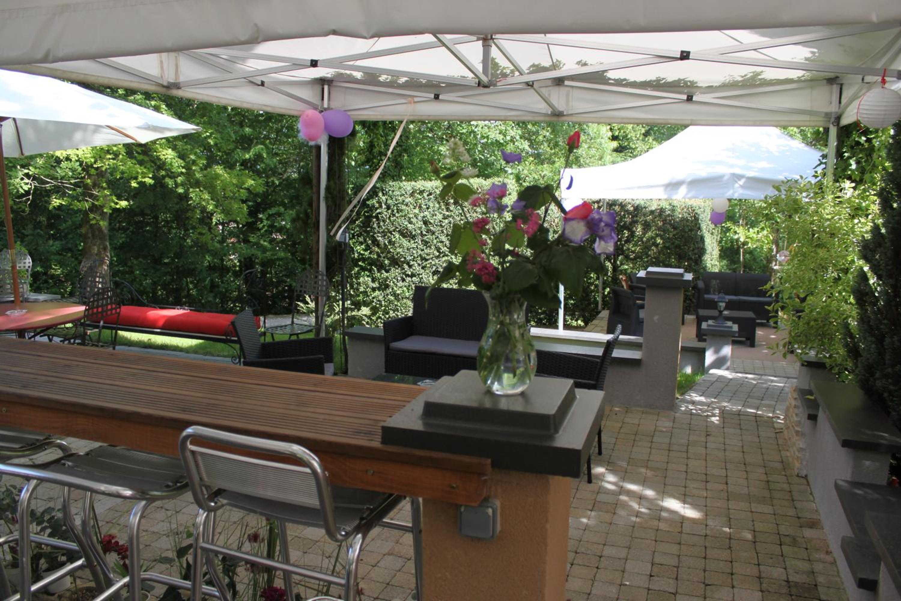 outdoor BBQ area