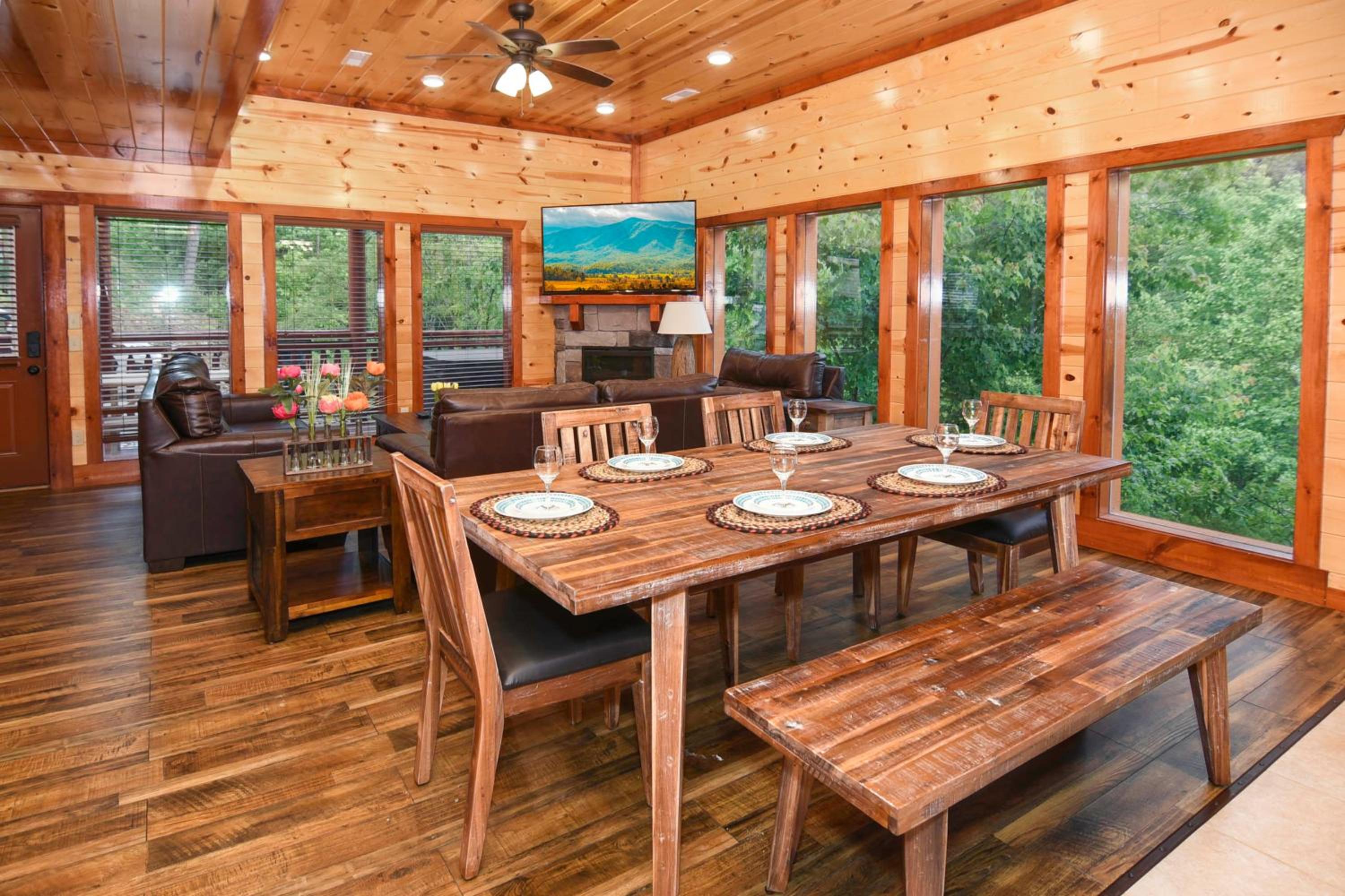 SmokyStays Indoor Pool Cabin view 4