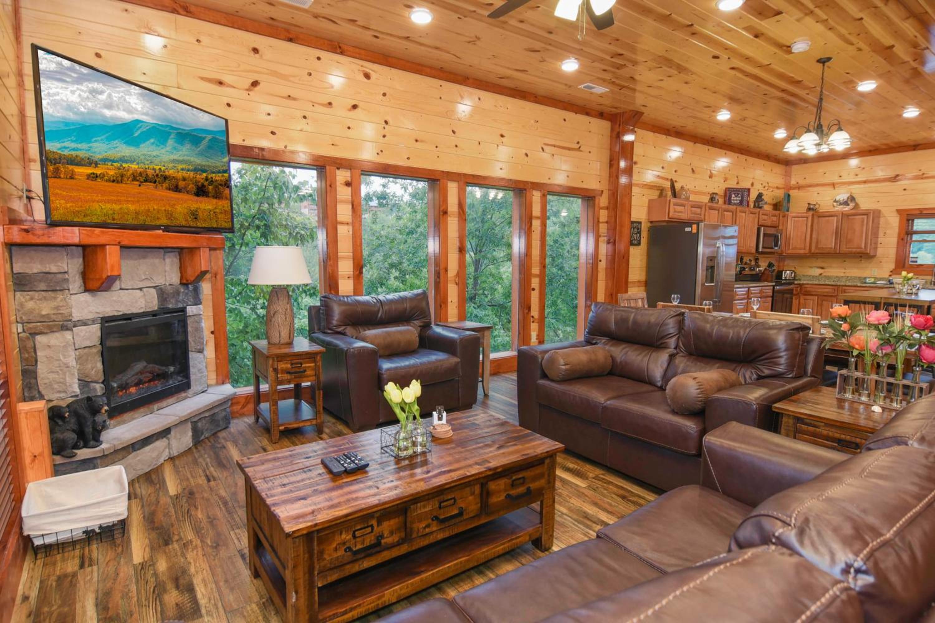 SmokyStays Indoor Pool Cabin view 3