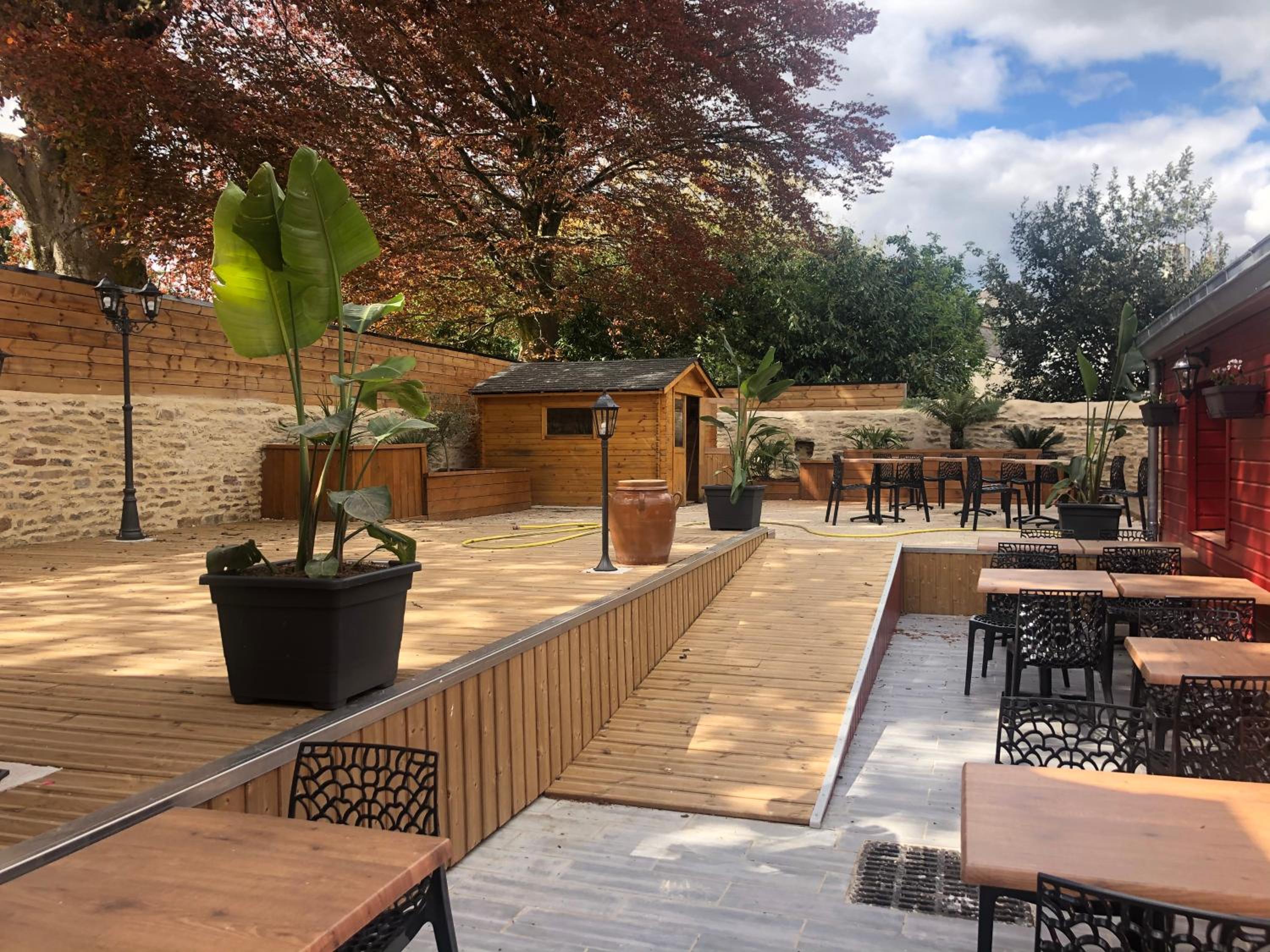 outdoor BBQ area