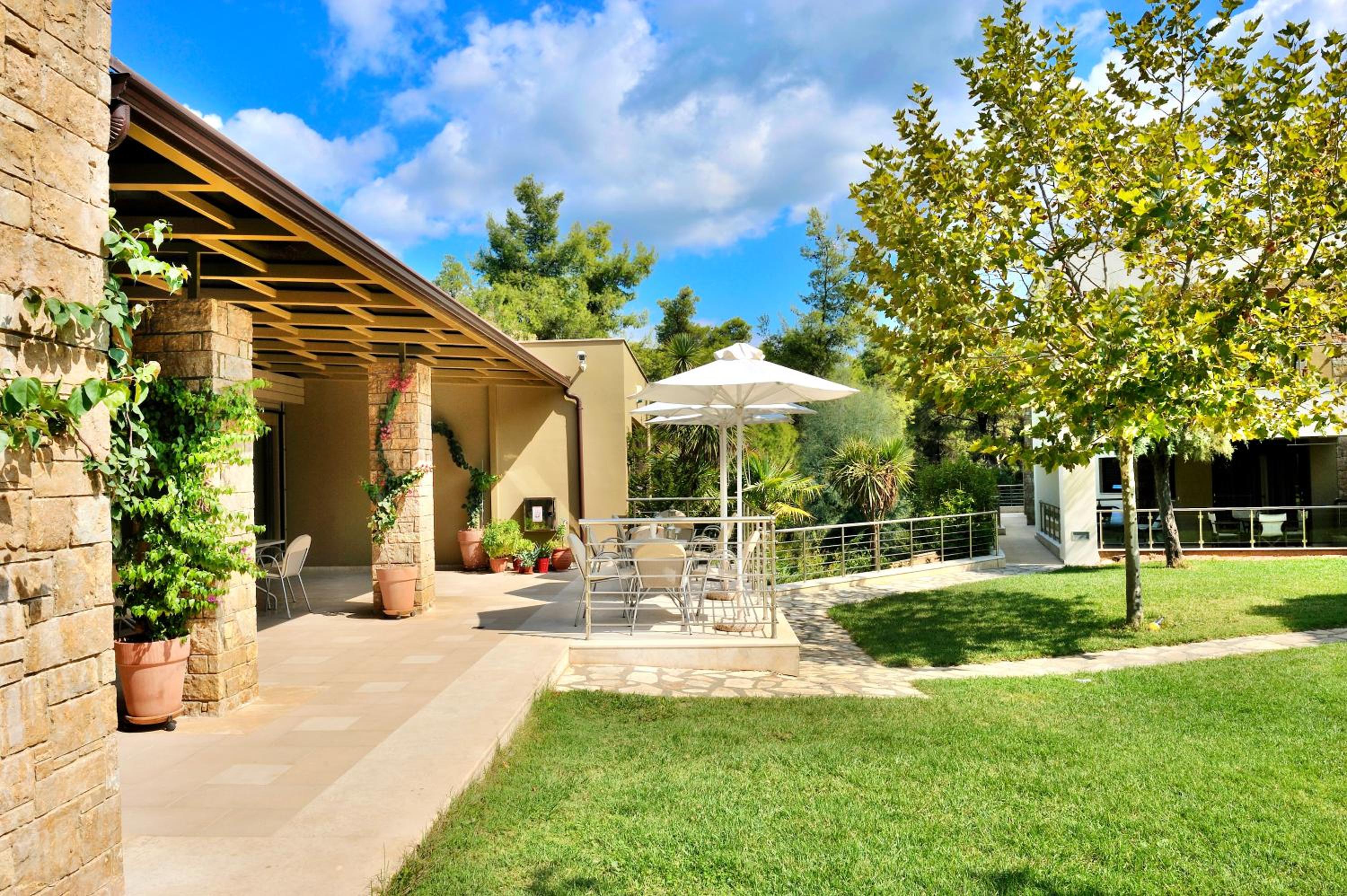 outdoor BBQ area