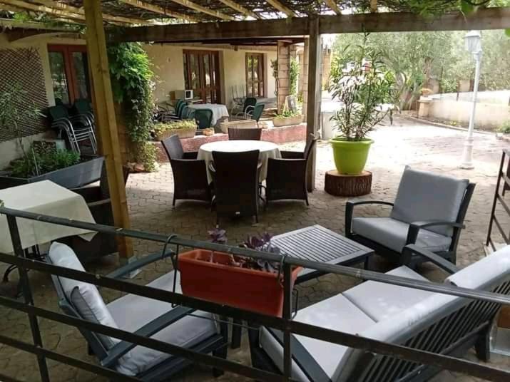 outdoor BBQ area