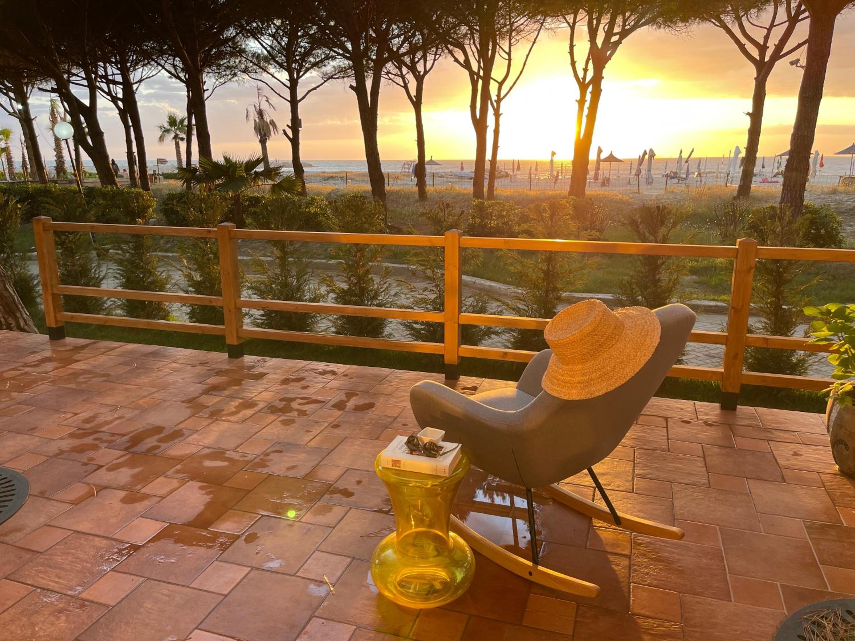 Beachfront villa in Qerret beach with a private pool