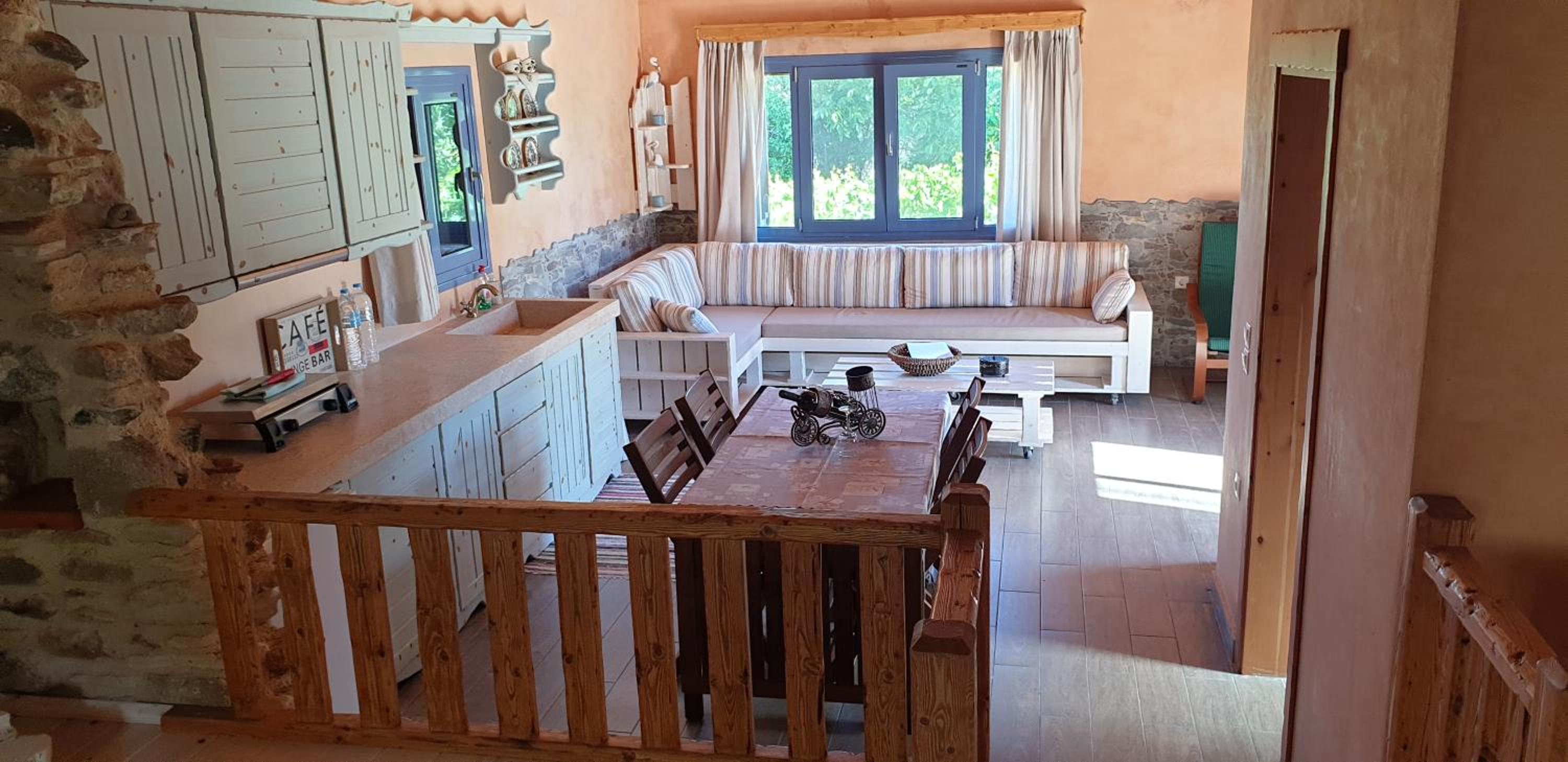 Chaihoutes stone House and Villa into Olive farm in Zia view 5