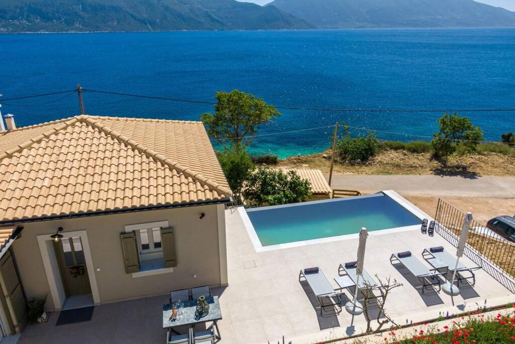 Luxury Seafront Villa Liberty with pool in Fiskardo view 3