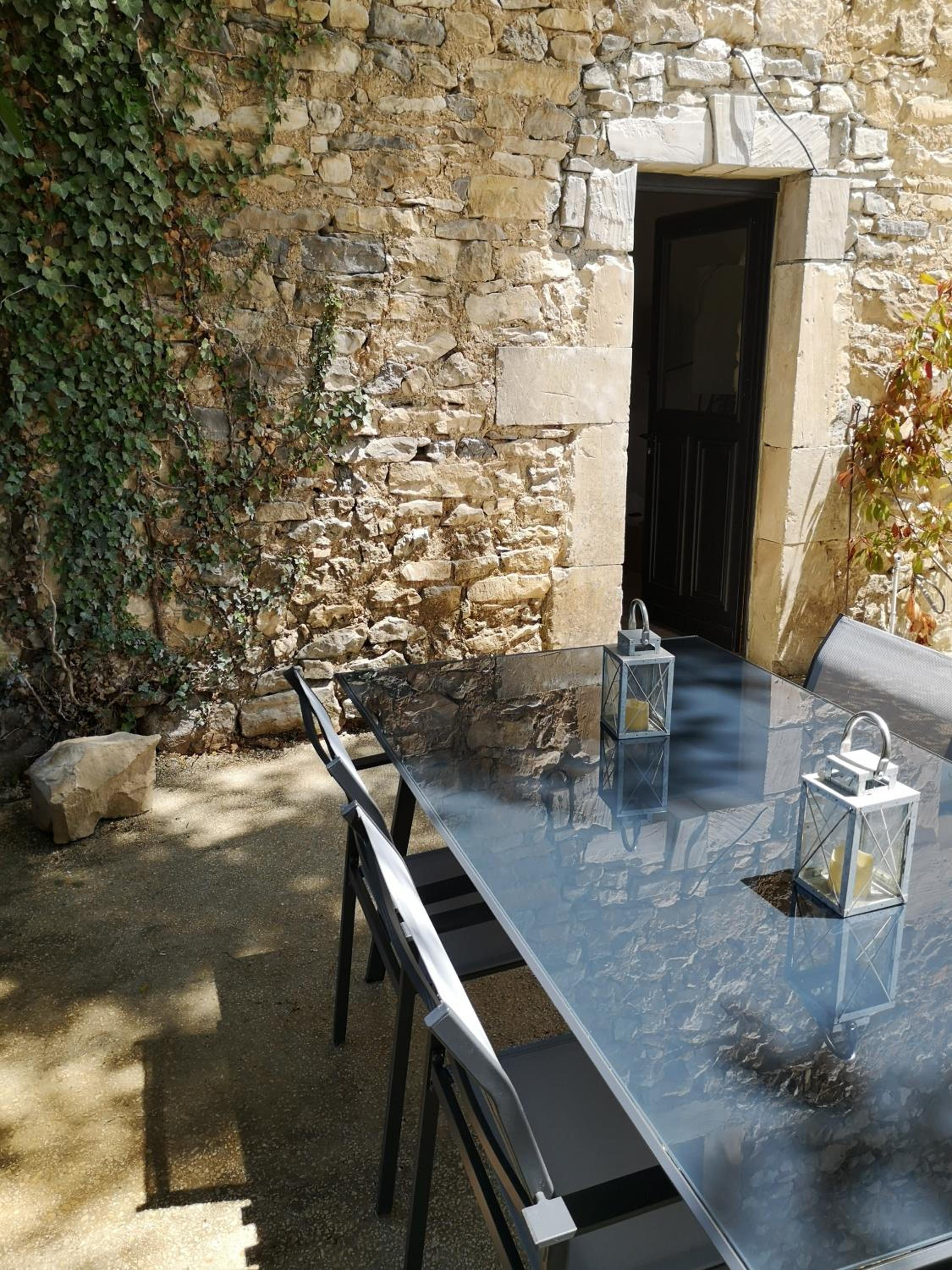 outdoor BBQ area